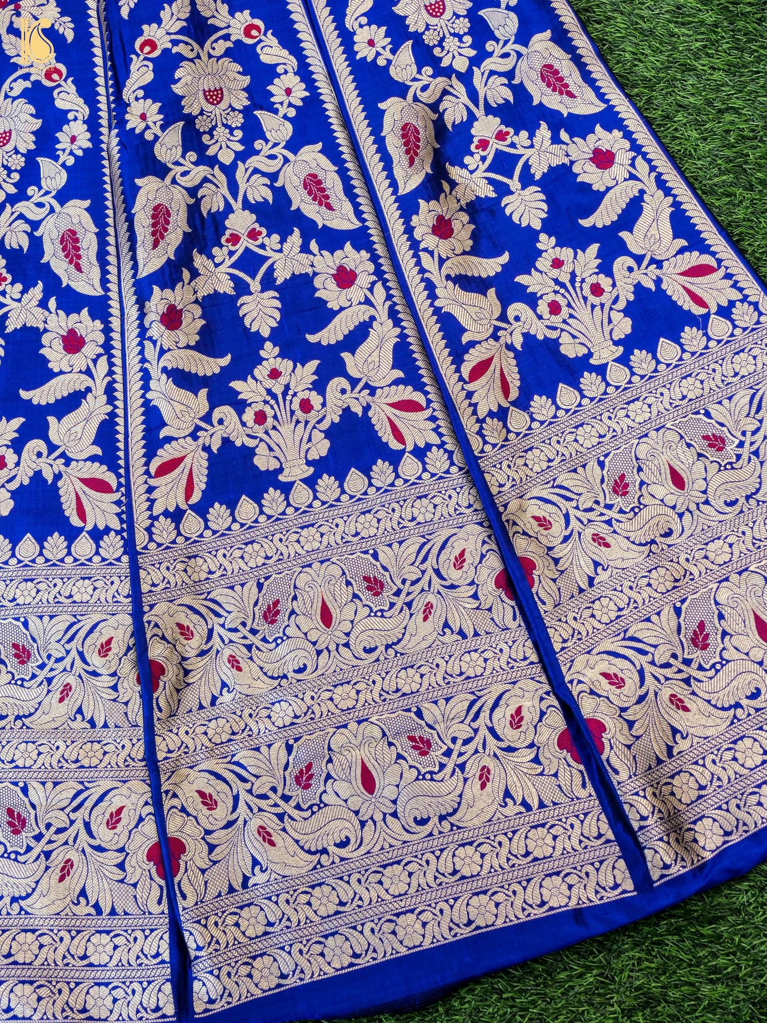 Handloom Banarasi Katan Silk Kalidar Pankhuri Lehenga