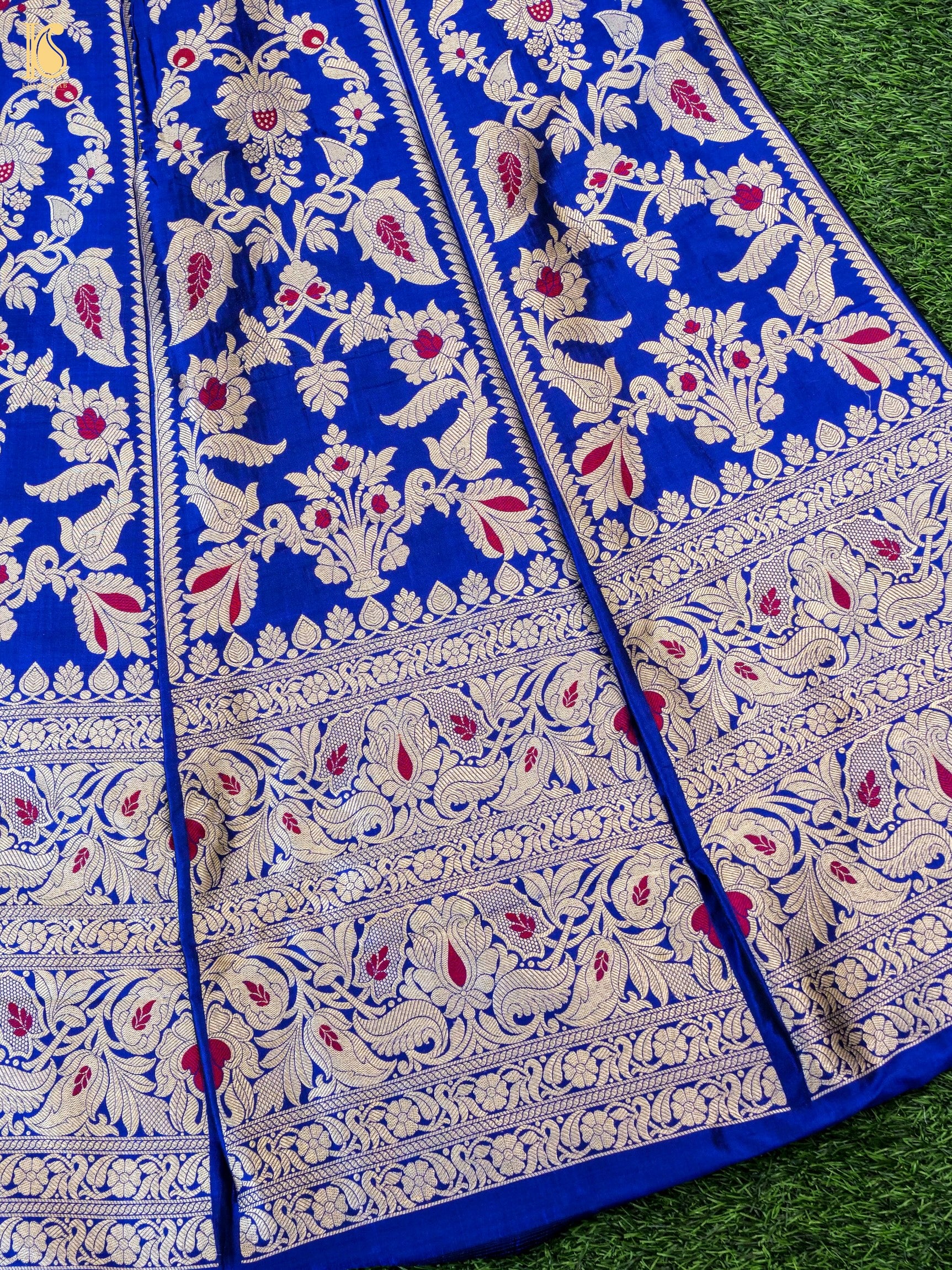 Handloom Banarasi Katan Silk Kalidar Pankhuri Lehenga
