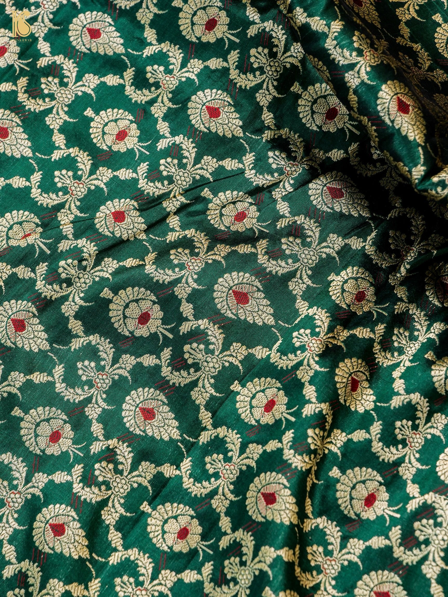 Handloom Banarasi Katan Silk Kalidar Manjari Lehenga