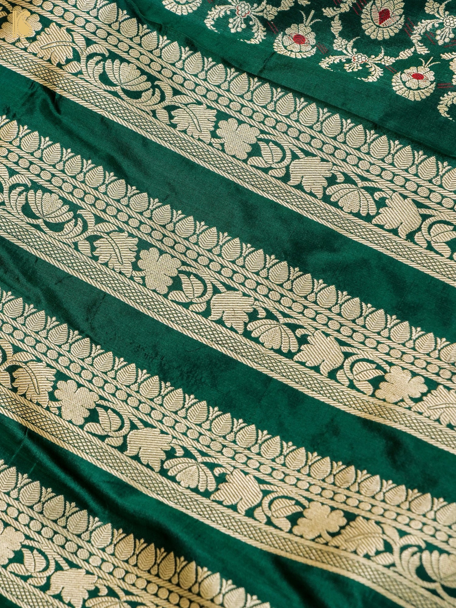 Handloom Banarasi Katan Silk Kalidar Manjari Lehenga