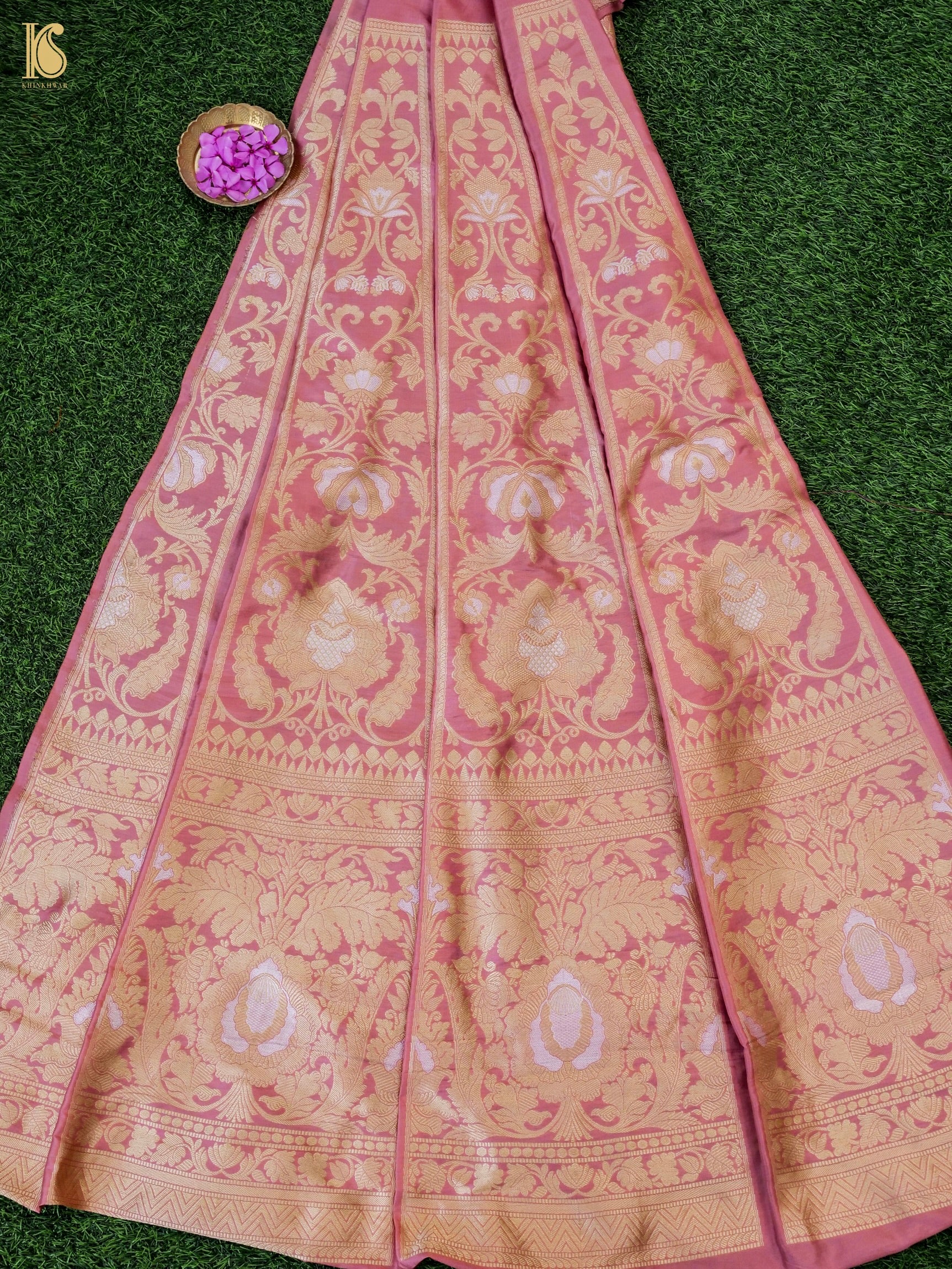 Handloom Banarasi Katan Silk Kalidar Manjari Lehenga