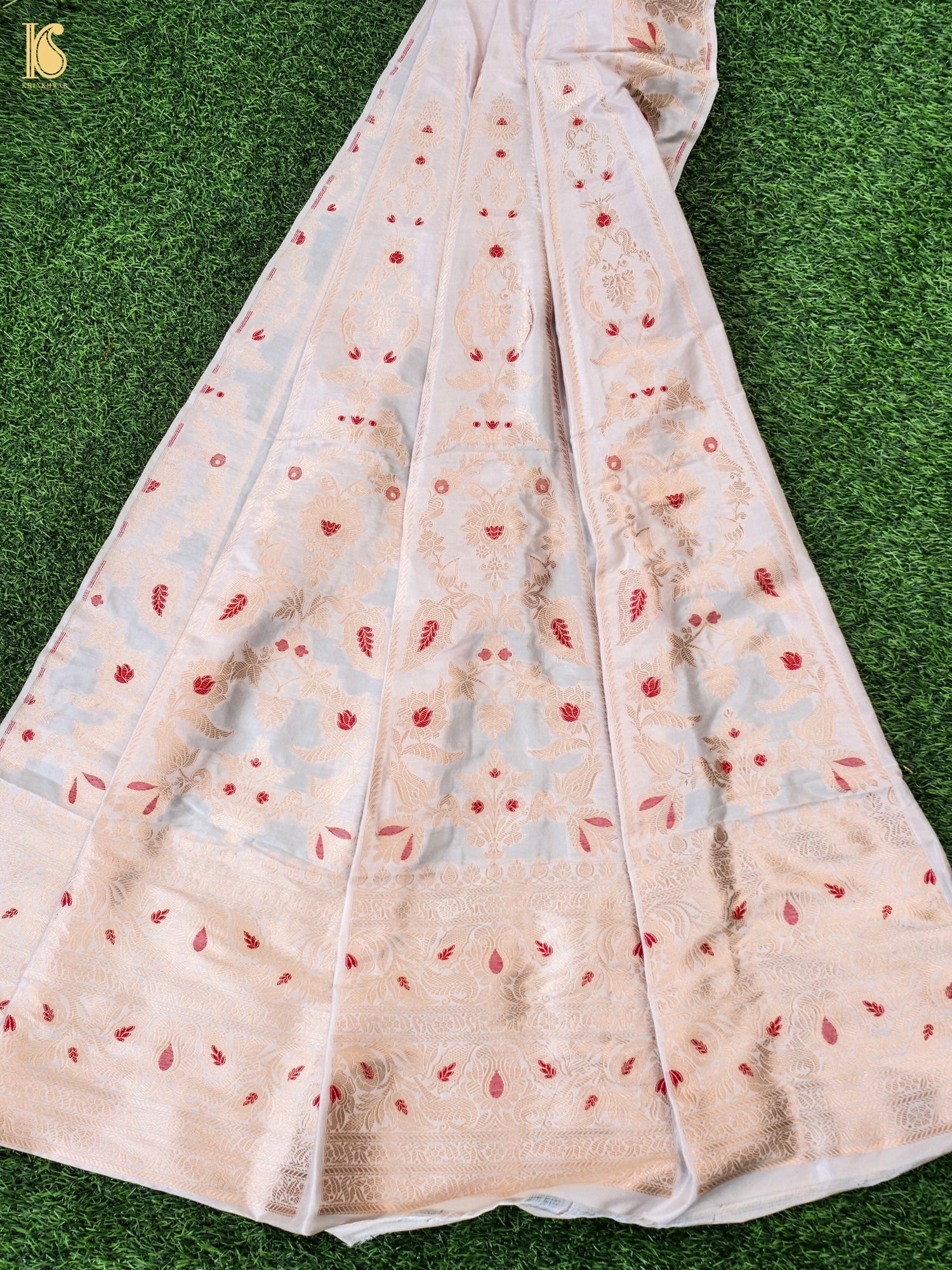 Handloom Banarasi Katan Silk Kalidar Pankhuri Lehenga