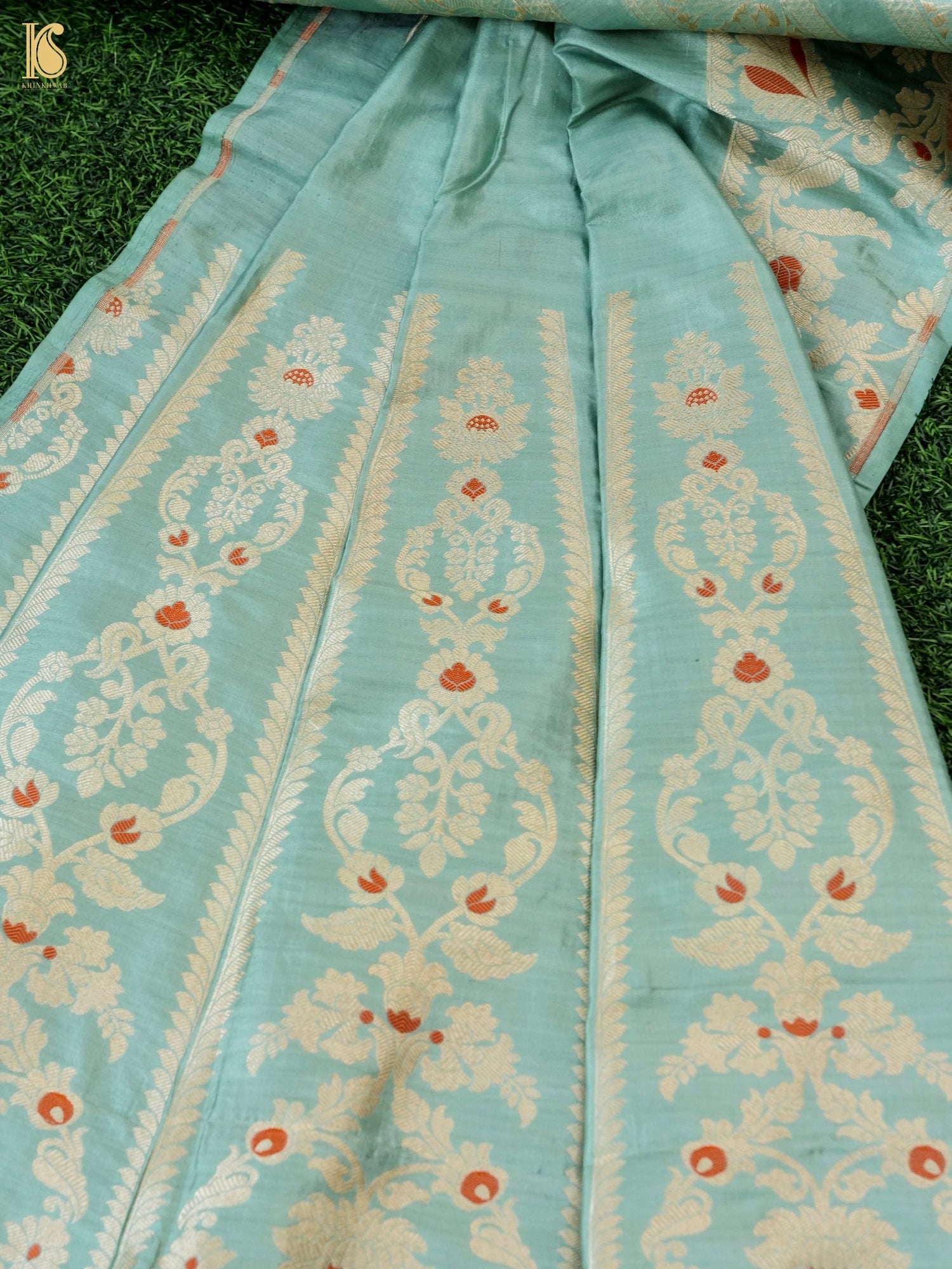 Handloom Banarasi Katan Silk Kalidar Pankhuri Lehenga