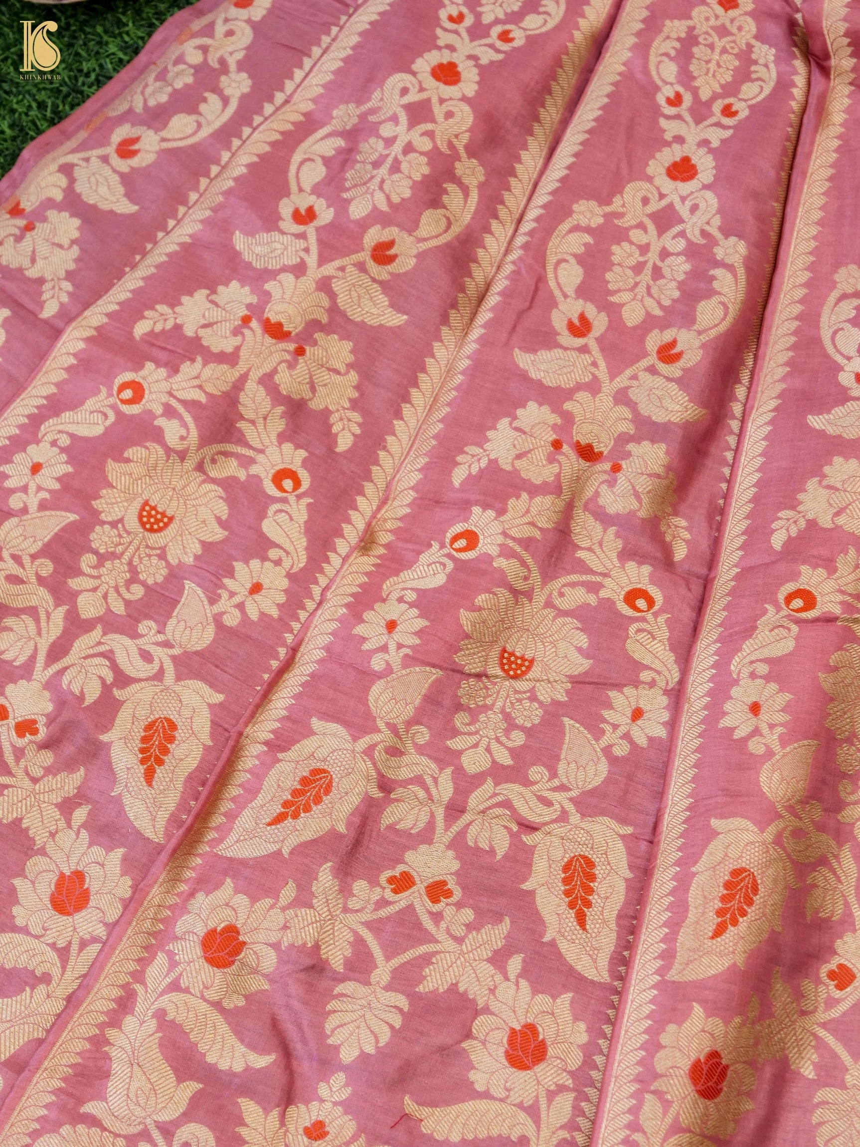 Handloom Banarasi Katan Silk Kalidar Pankhuri Lehenga