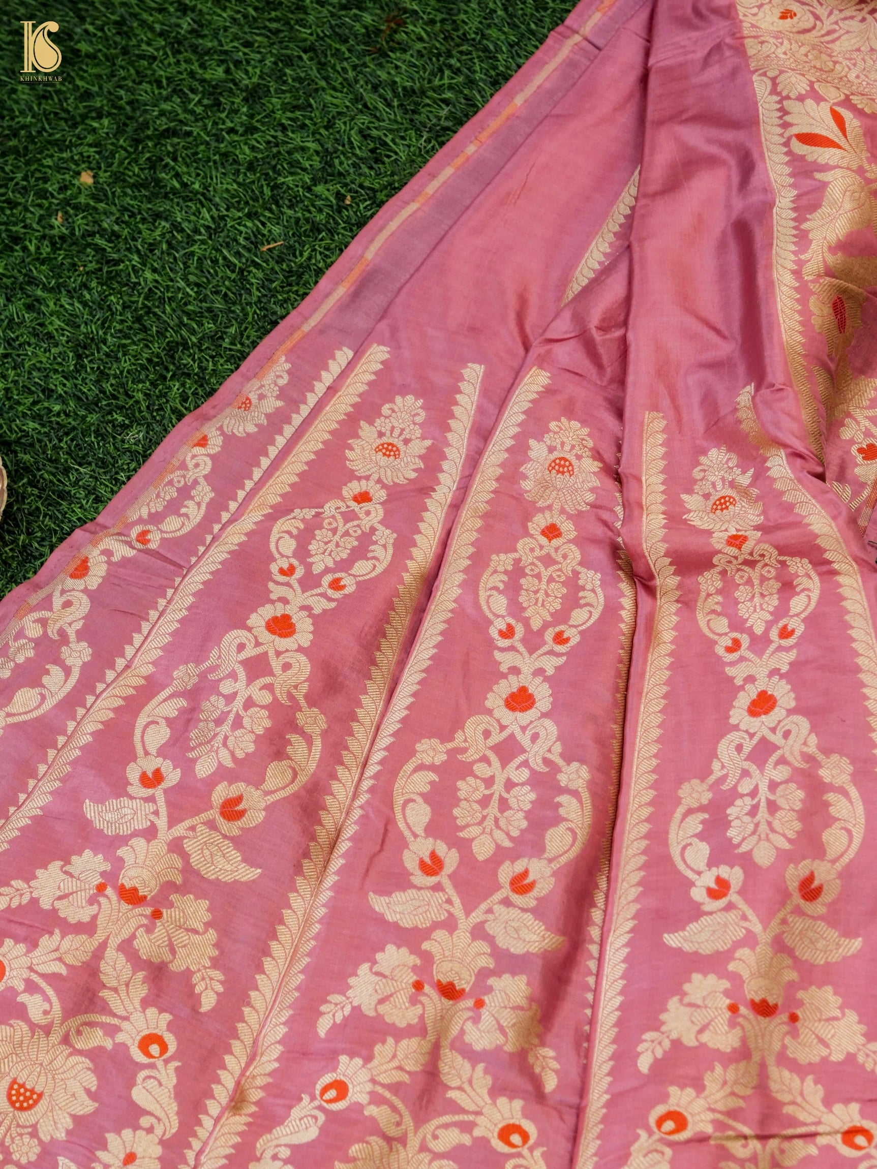Handloom Banarasi Katan Silk Kalidar Pankhuri Lehenga