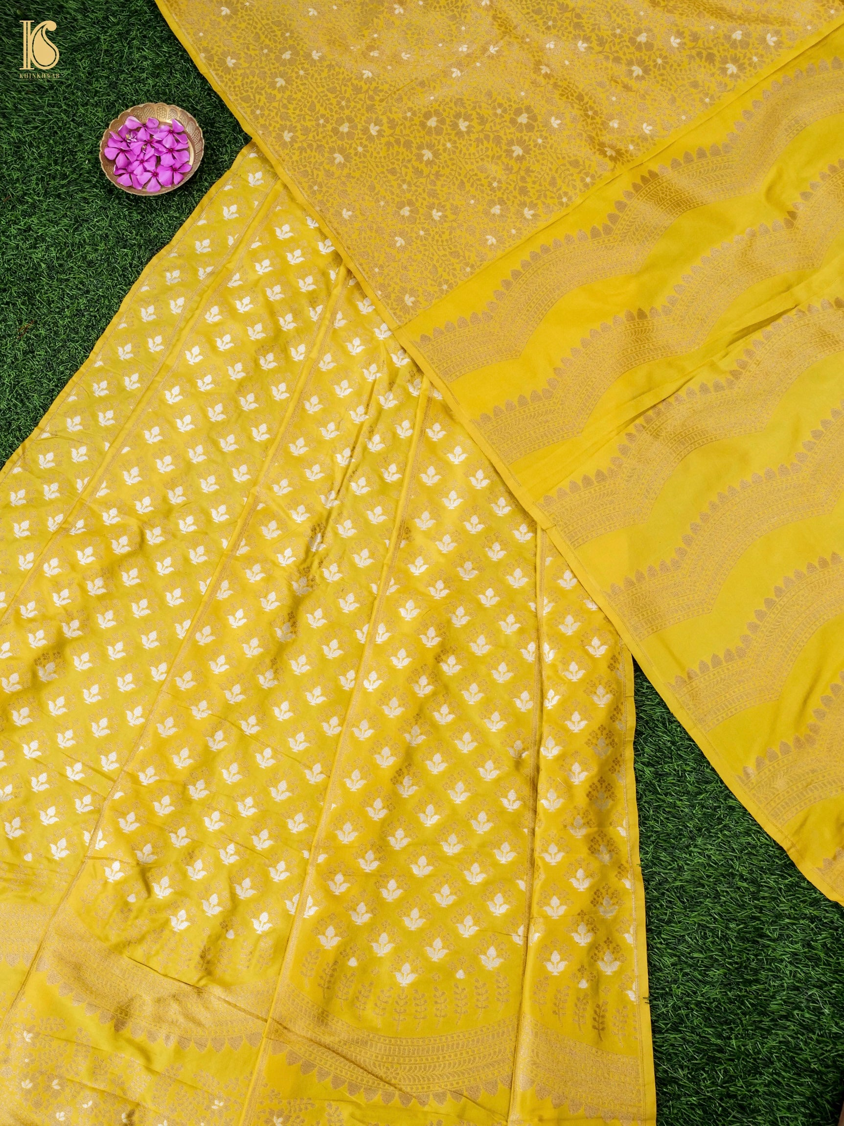 Handloom Banarasi Katan Silk Kalidar Ambrozia Lehenga
