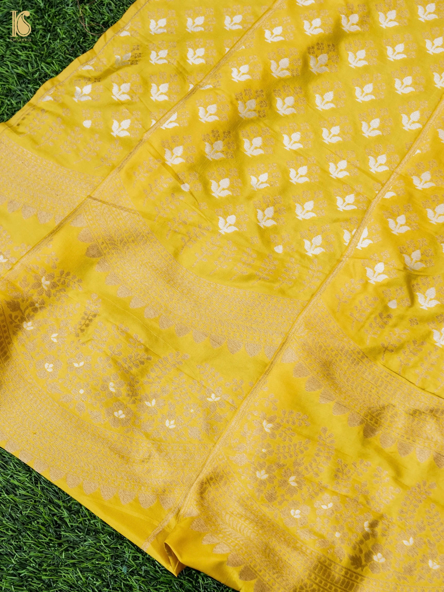 Handloom Banarasi Katan Silk Kalidar Ambrozia Lehenga