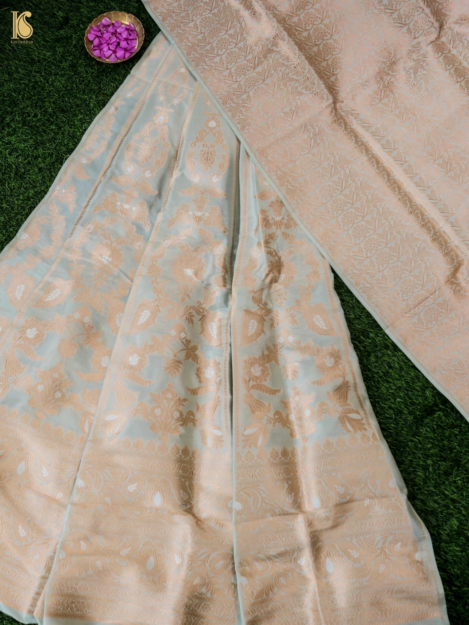 Handloom Banarasi Katan Silk Kalidar Pankhuri Lehenga