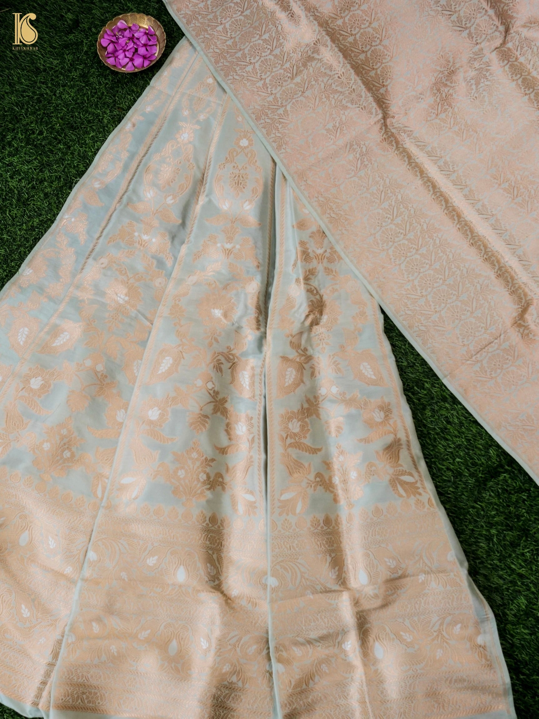 Handloom Banarasi Katan Silk Kalidar Pankhuri Lehenga
