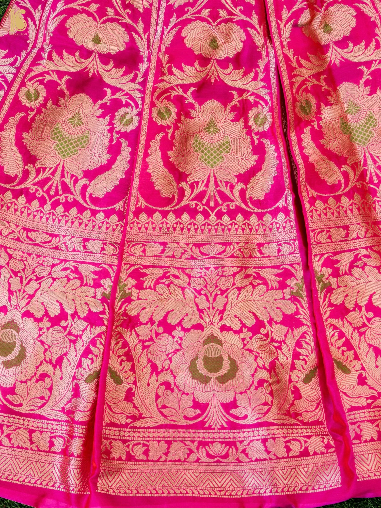 Handloom Banarasi Katan Silk Kalidar Lehenga