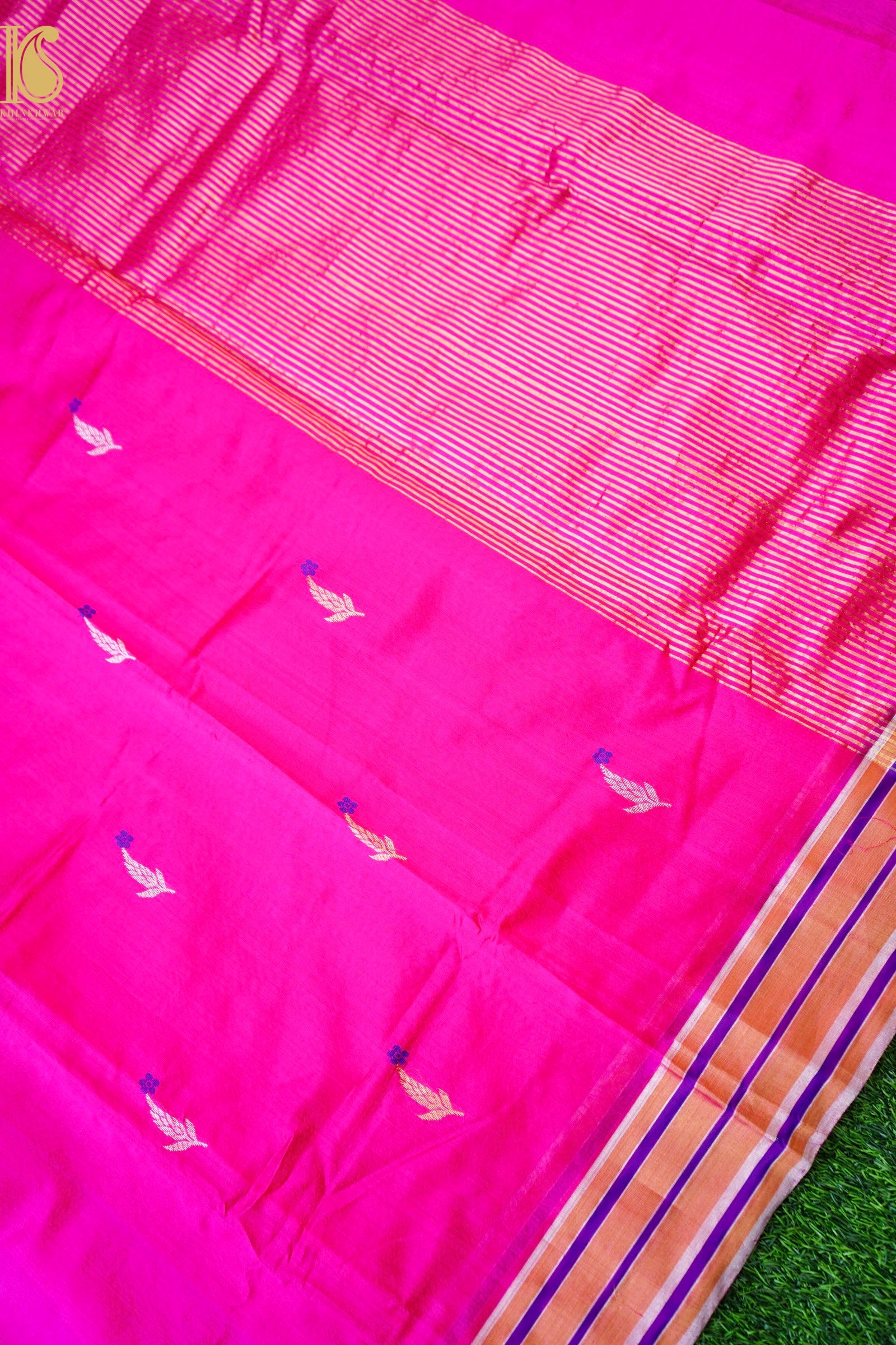 Handwoven Chanderi Eknaliya Meena Saree