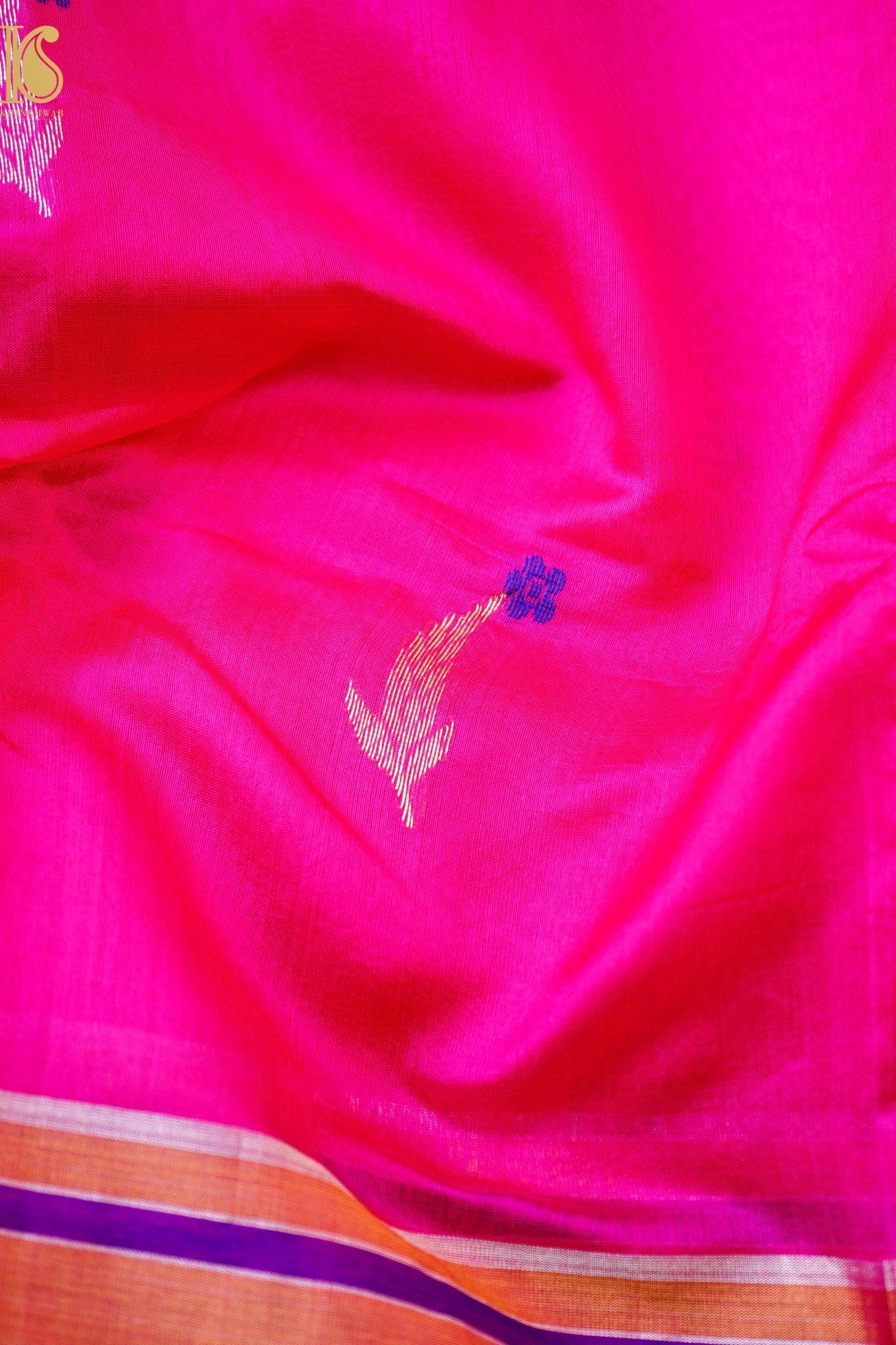 Handwoven Chanderi Eknaliya Meena Saree
