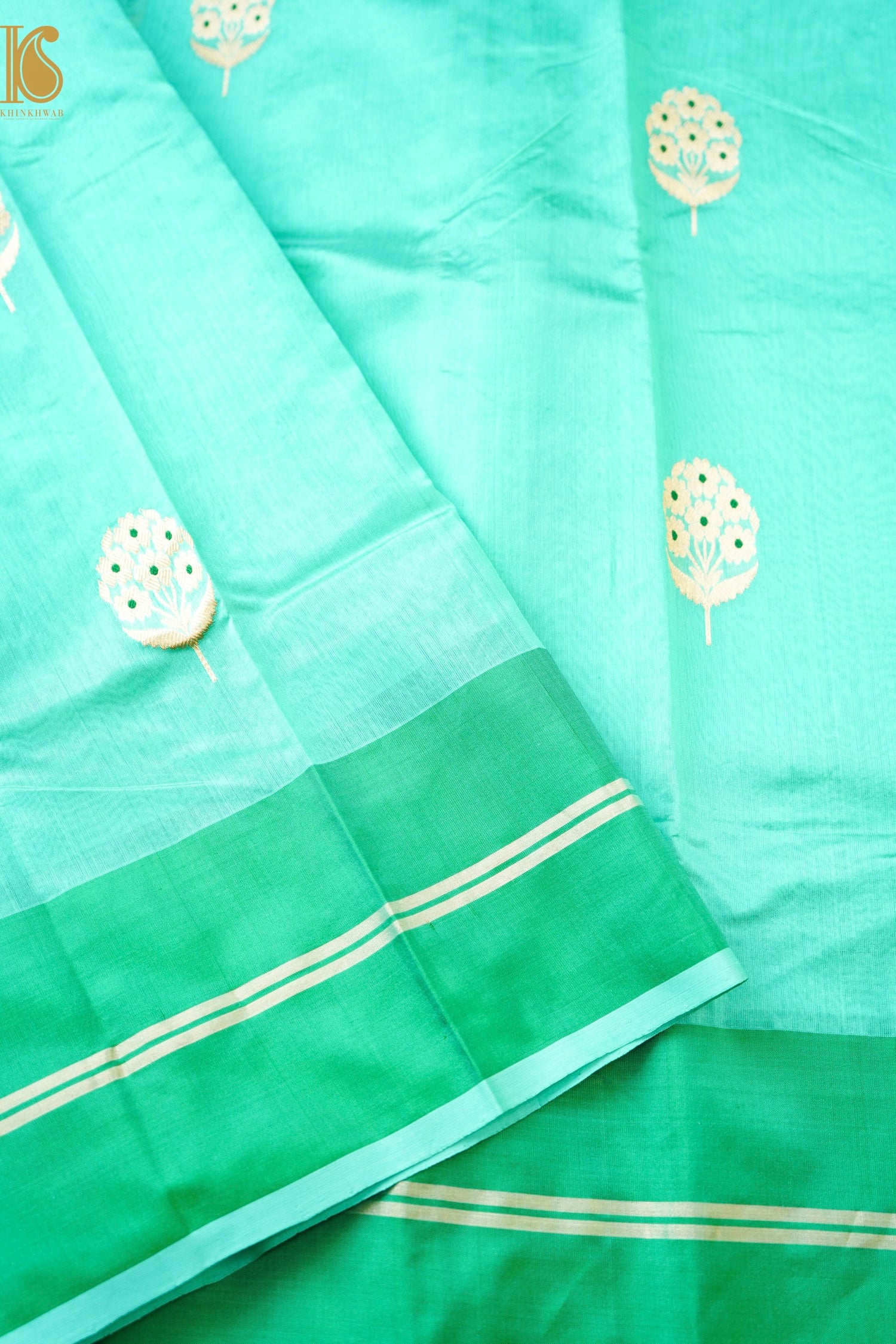 Handwoven Chanderi Silk Green Saree