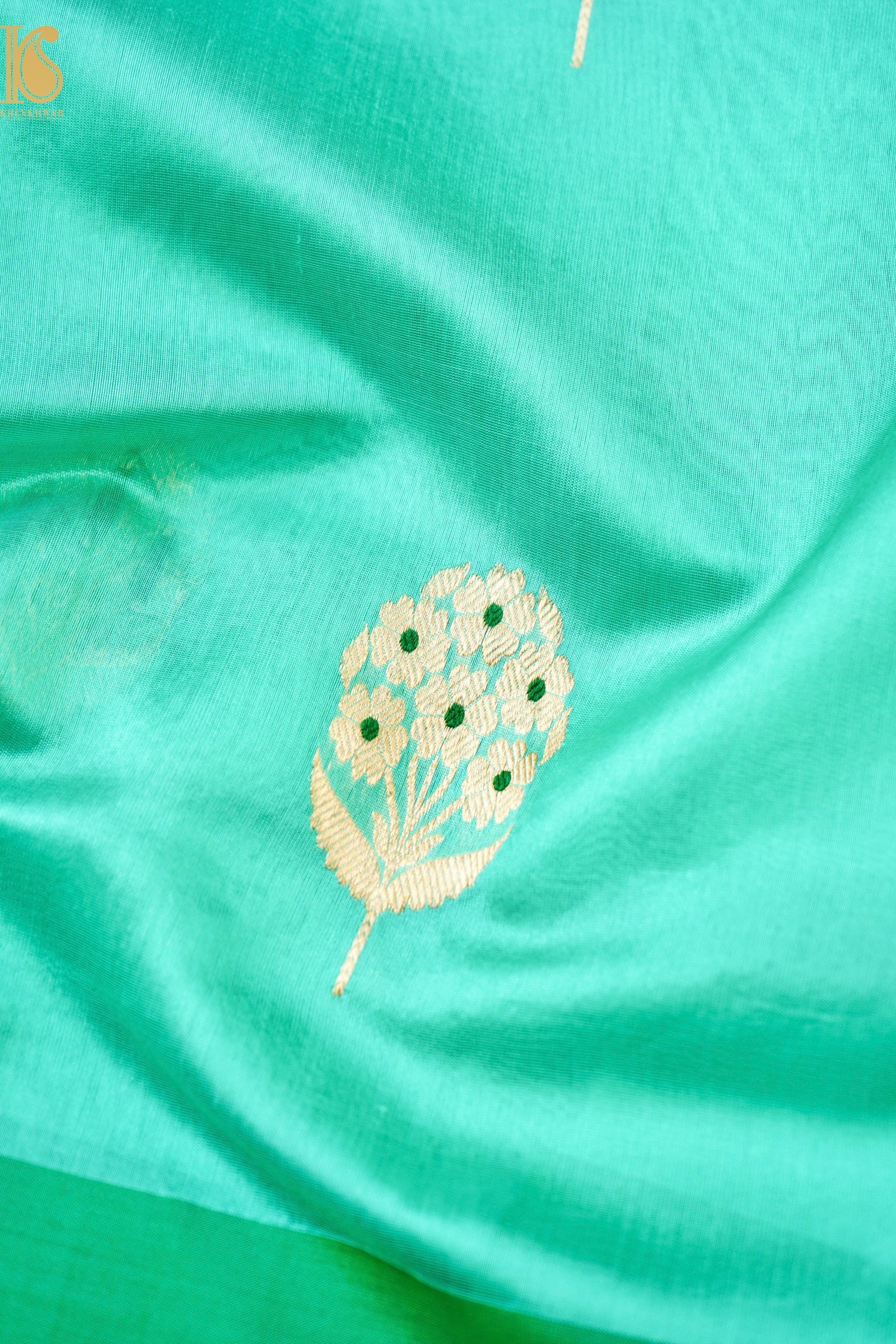 Handwoven Chanderi Silk Green Saree