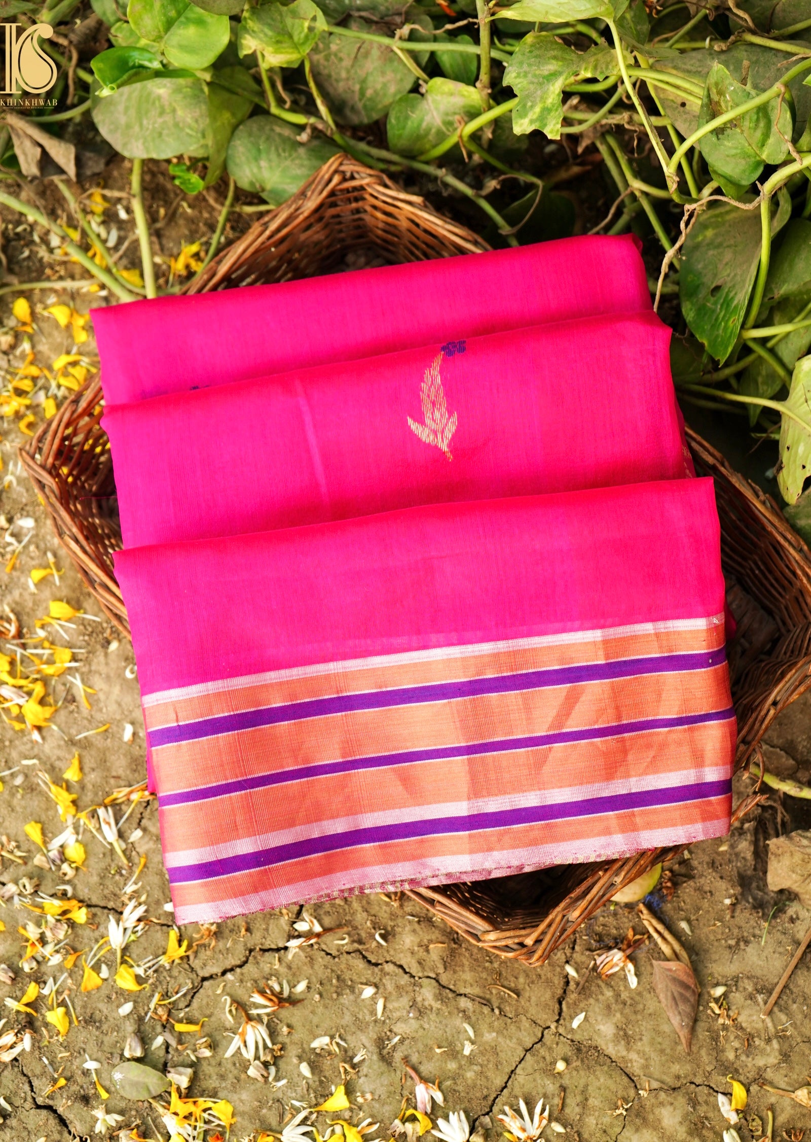 Handwoven Chanderi Eknaliya Meena Saree