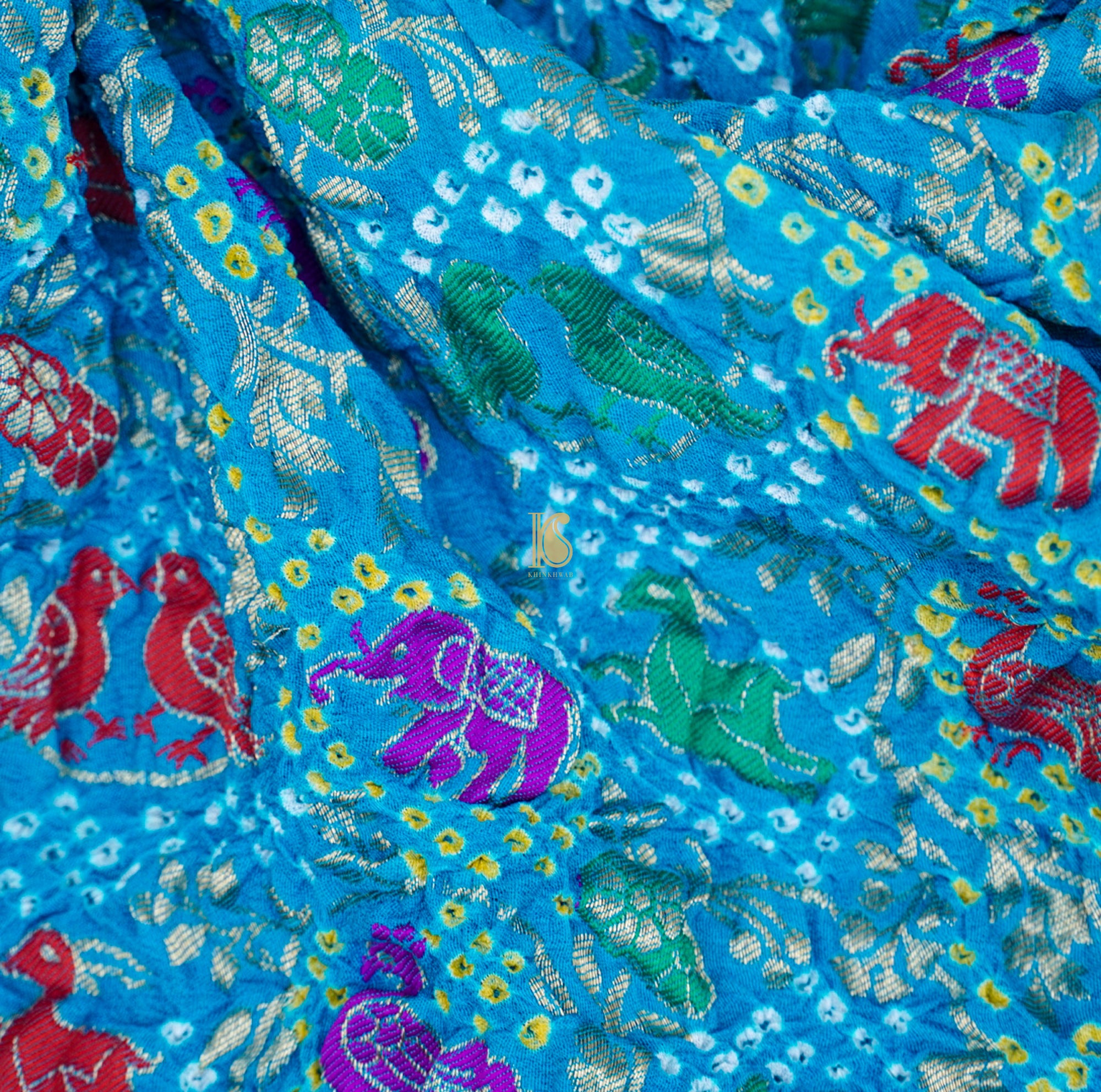 Banarasi Bandhani Georgette Shikargah Dupatta
