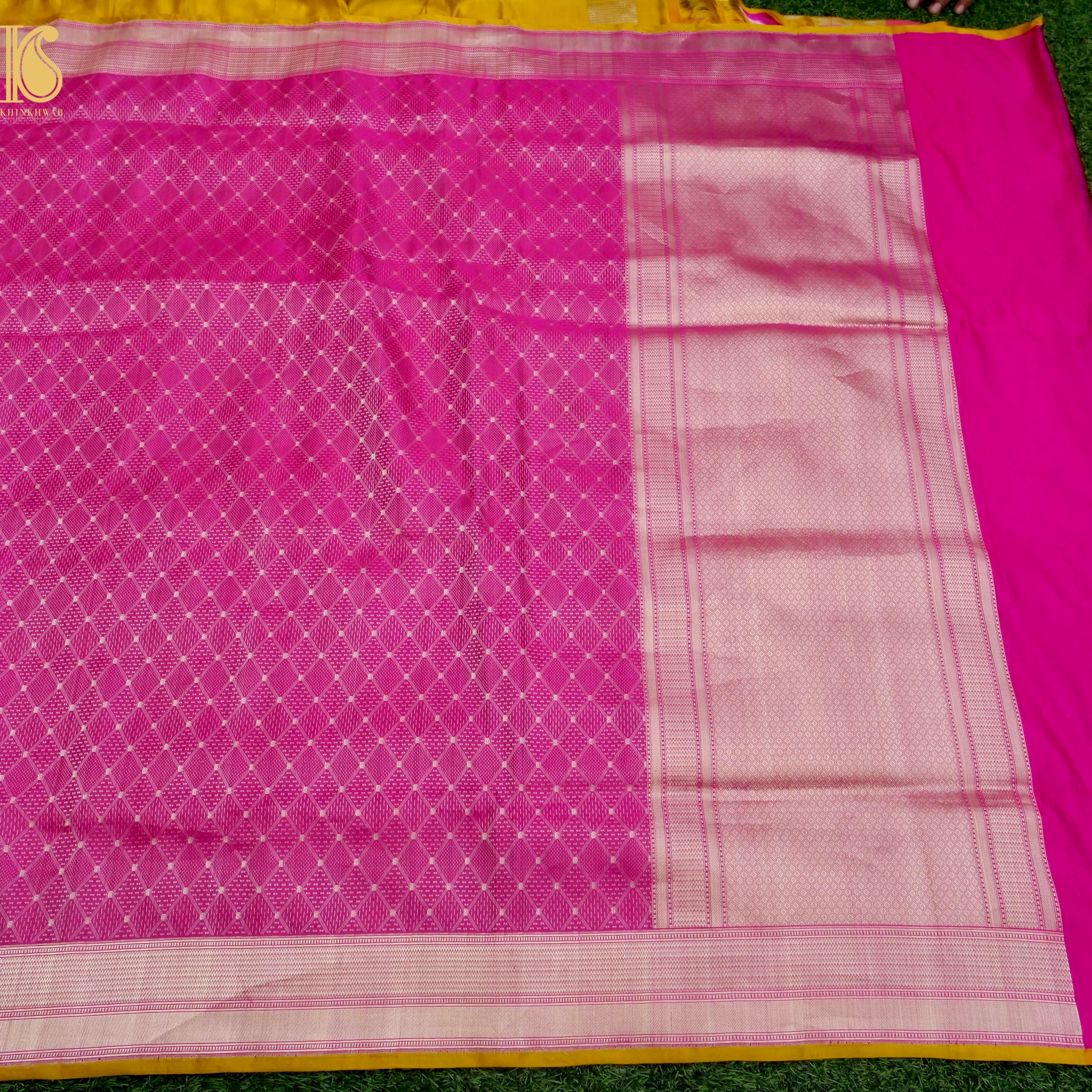 Handwoven Pure Katan Satin Silk Tanchoi Banarasi Saree