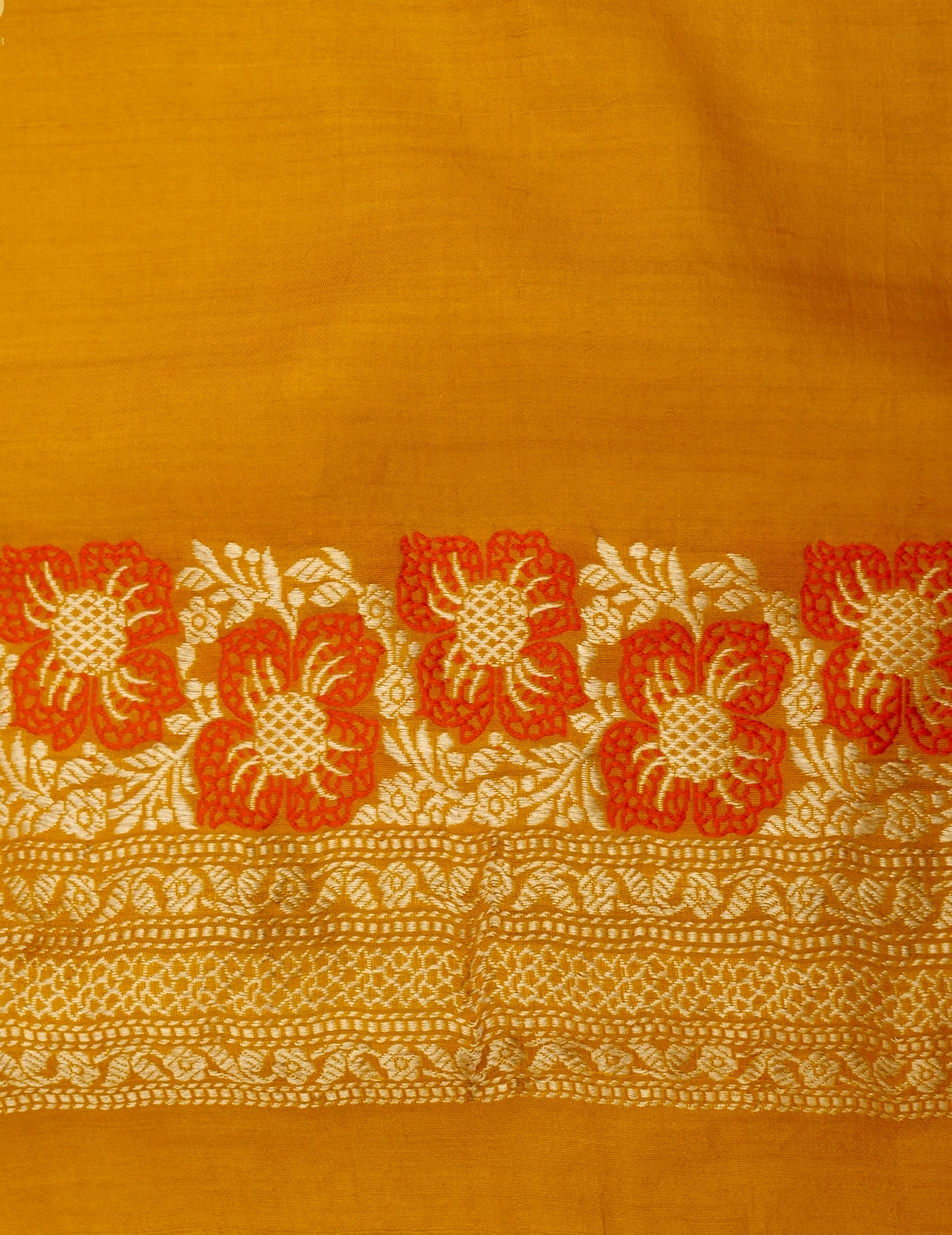 Handloom Banarasi Gajji Silk Alfi Booti Saree