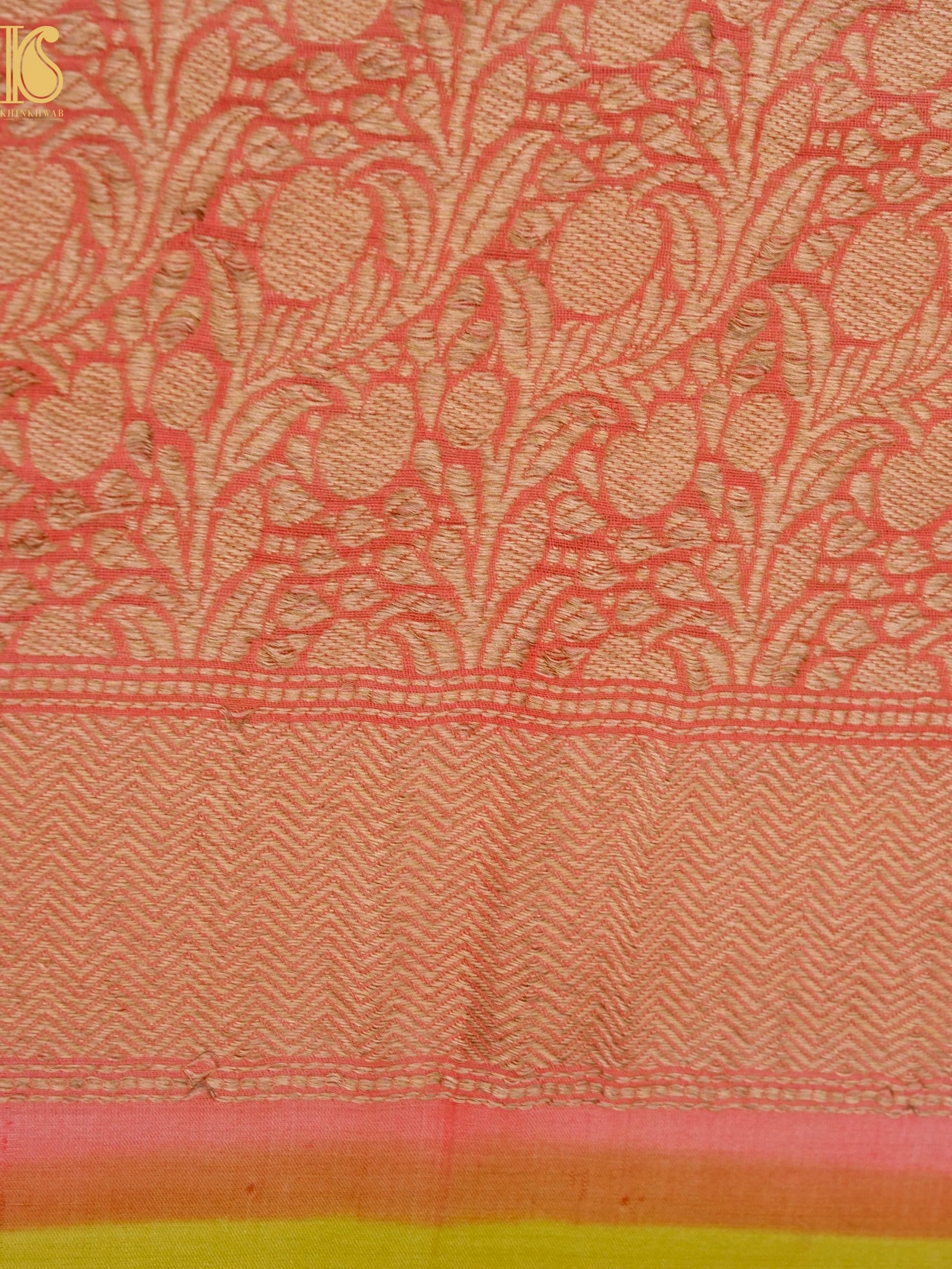 Handloom Banarasi Gajji Silk Meenakari Booti Saree