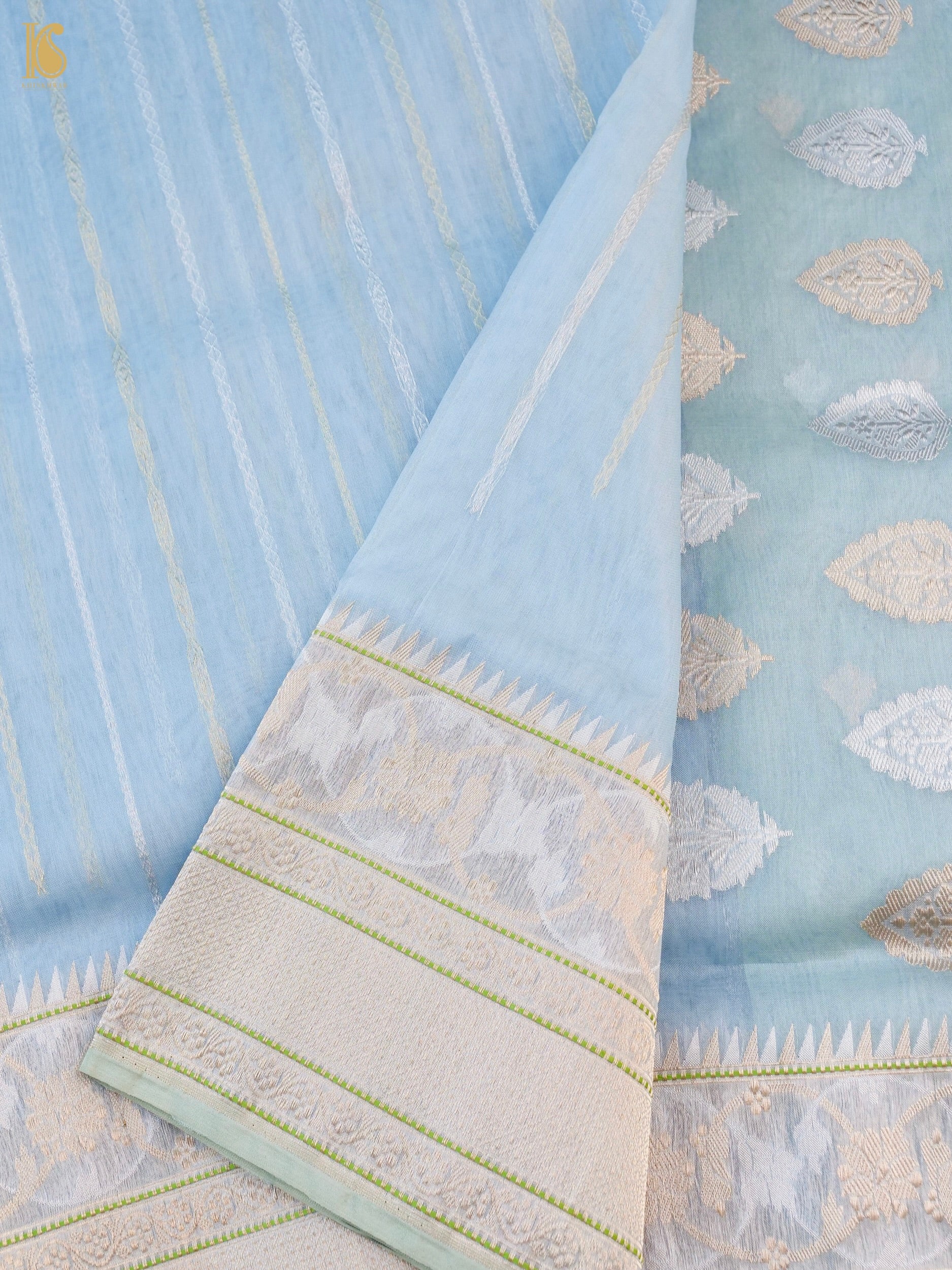 Handloom Banarasi Pure Kora Kadwa Saree