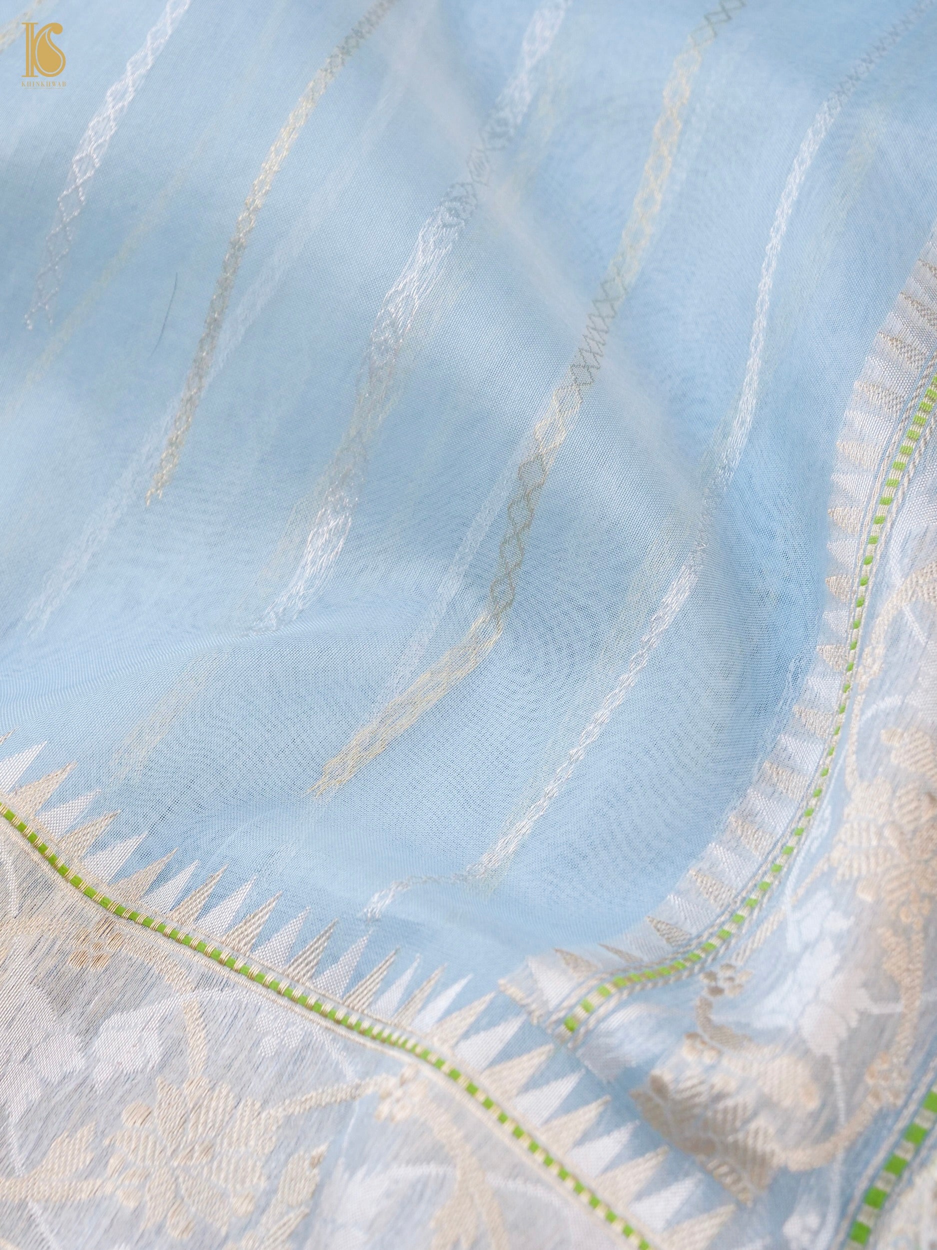 Handloom Banarasi Pure Kora Kadwa Saree