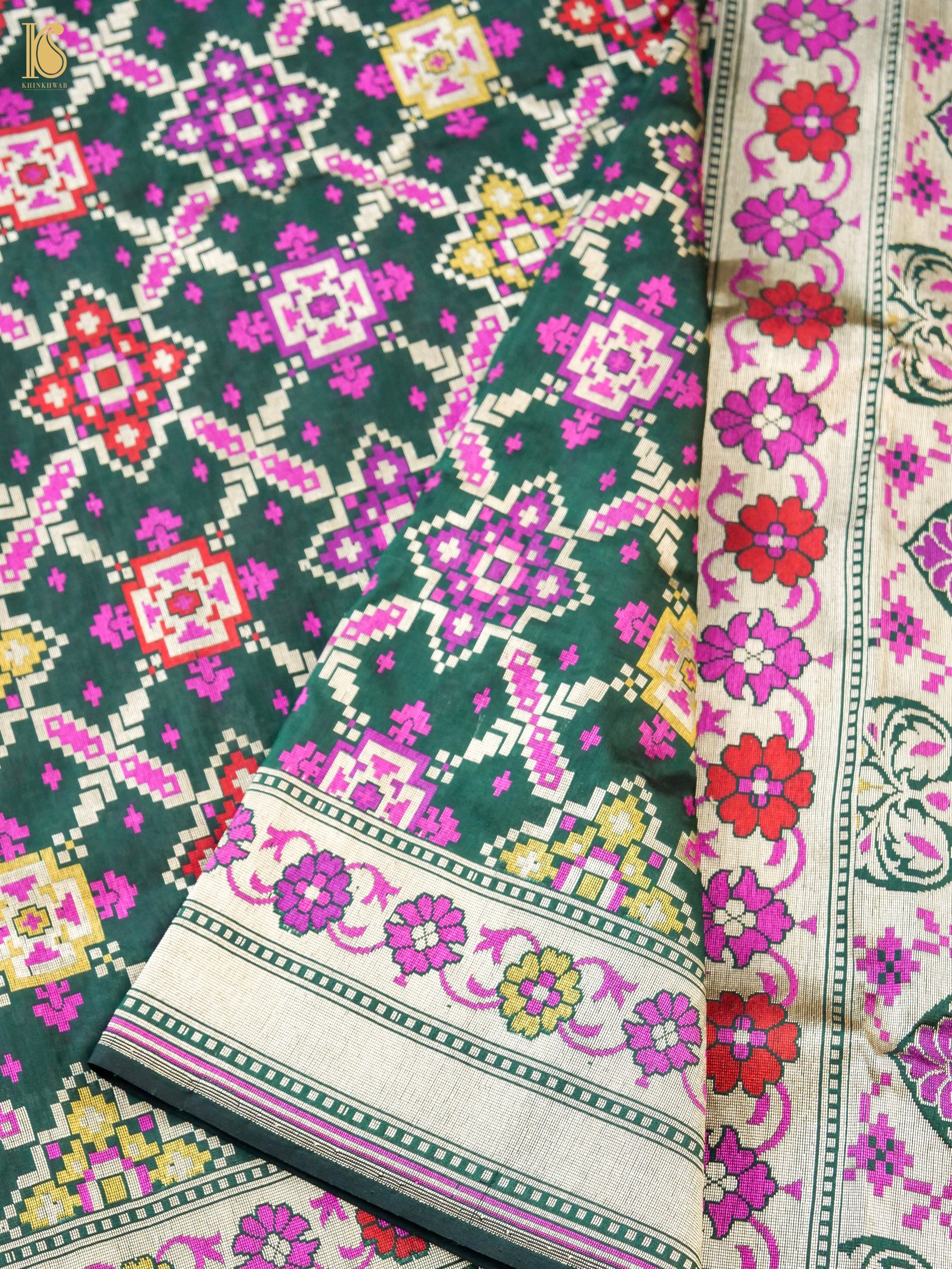 Handwoven Banarasi Katan Silk Patola Saree