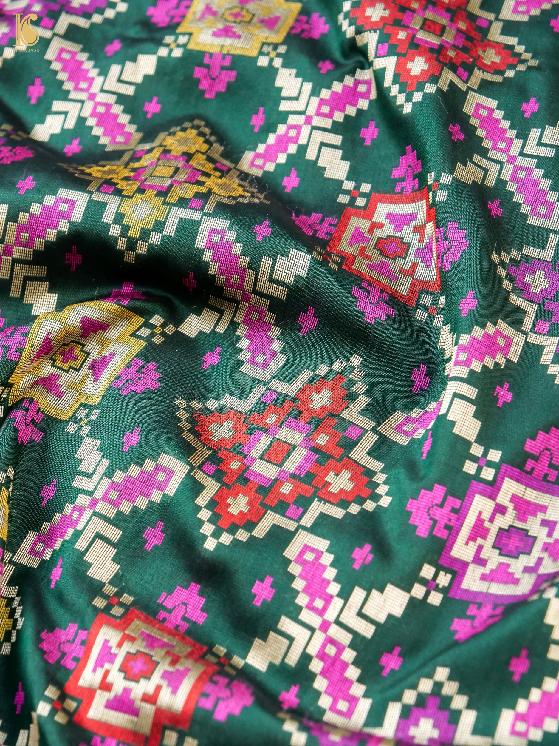 Handwoven Banarasi Katan Silk Patola Saree