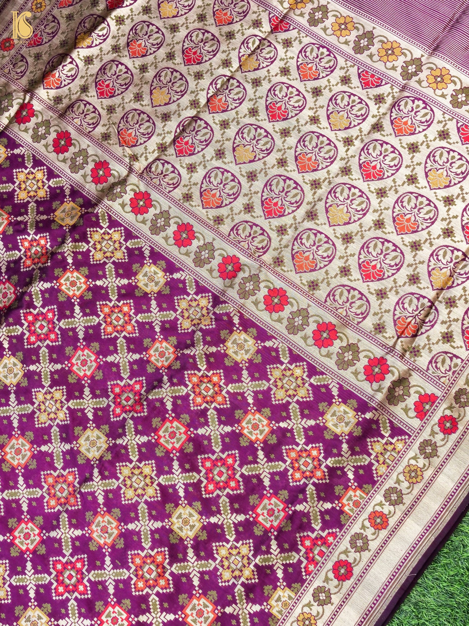 Handwoven Banarasi Katan Silk Patola Saree