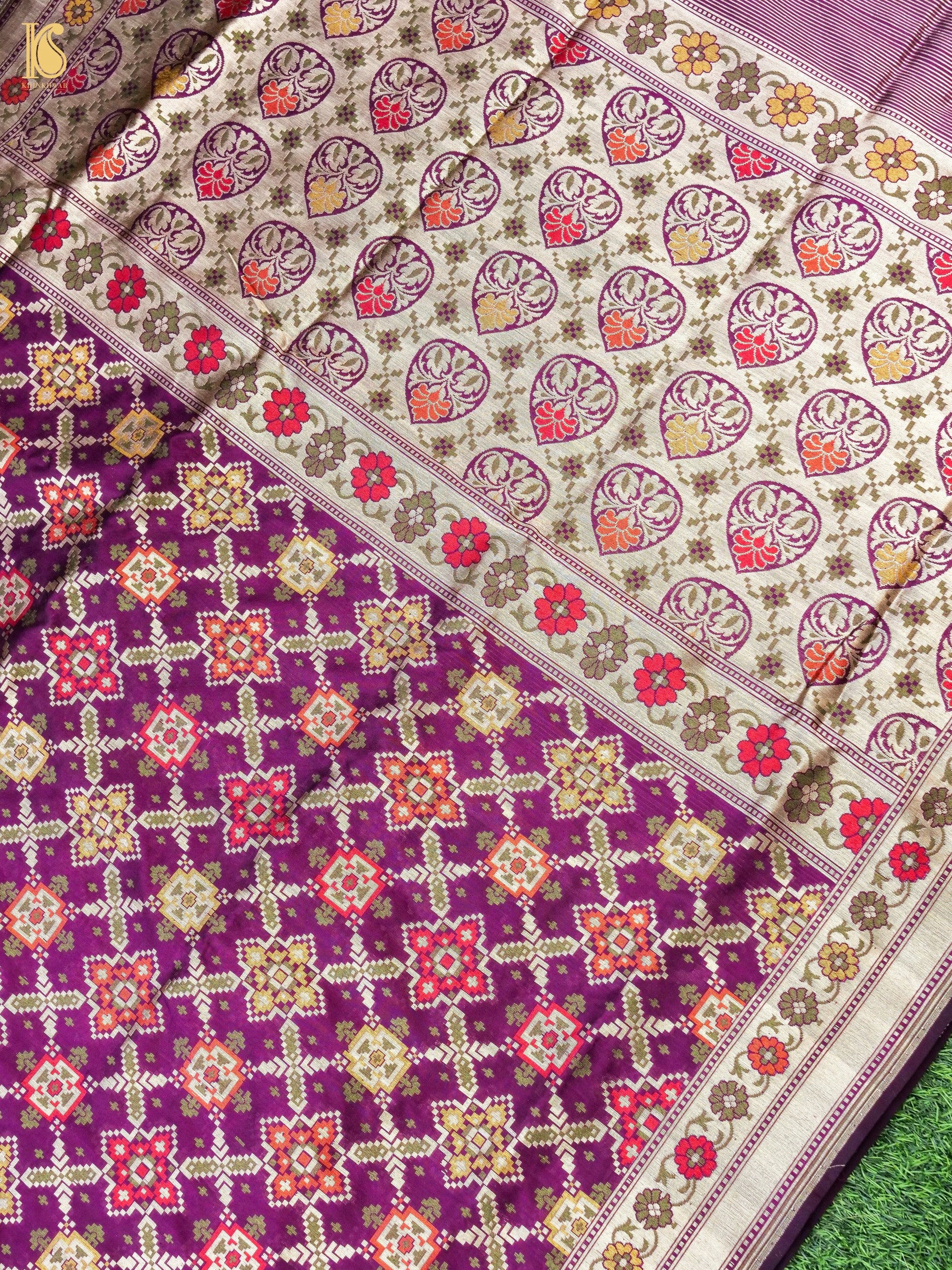 Handwoven Banarasi Katan Silk Patola Saree