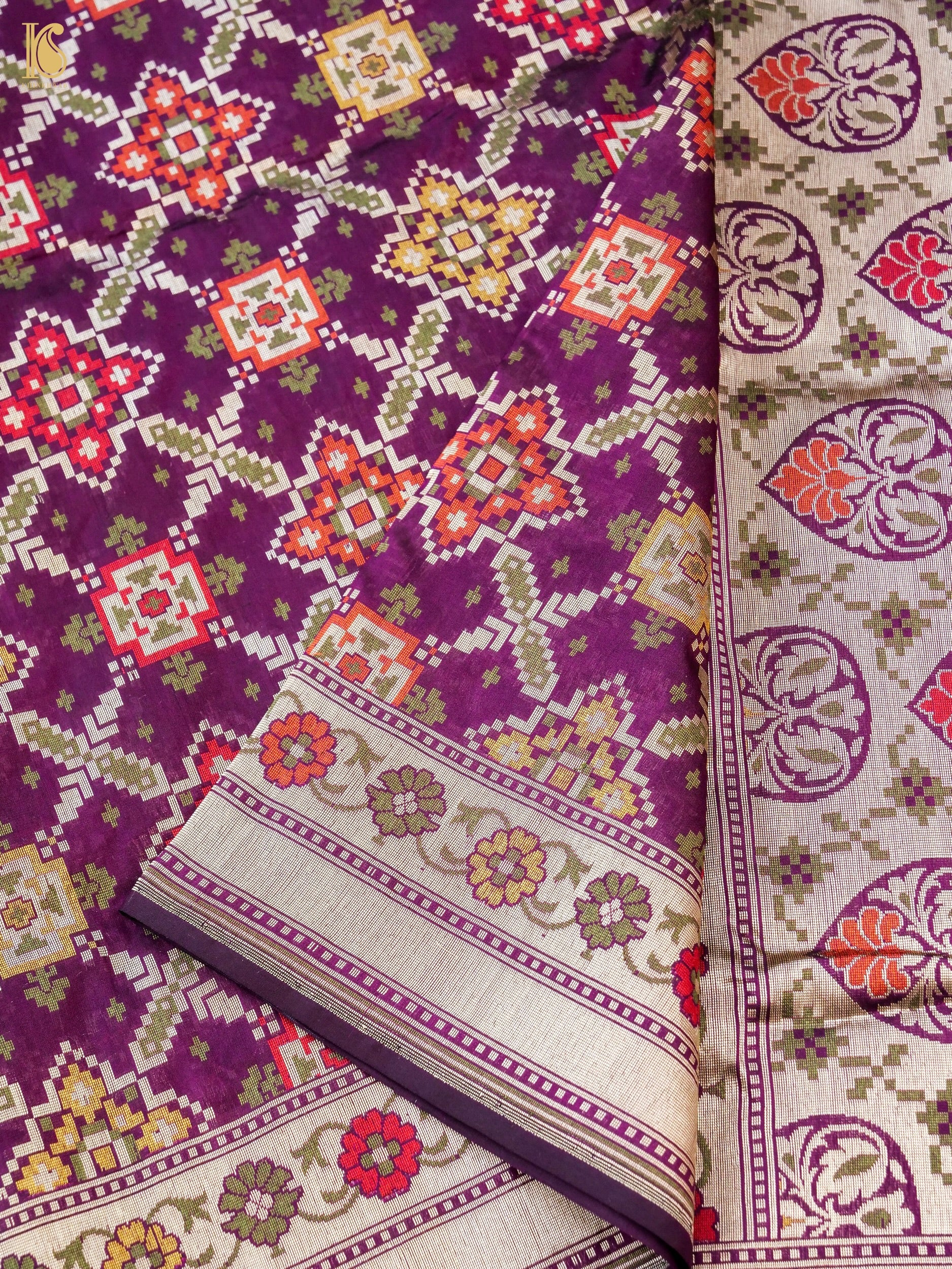 Handwoven Banarasi Katan Silk Patola Saree