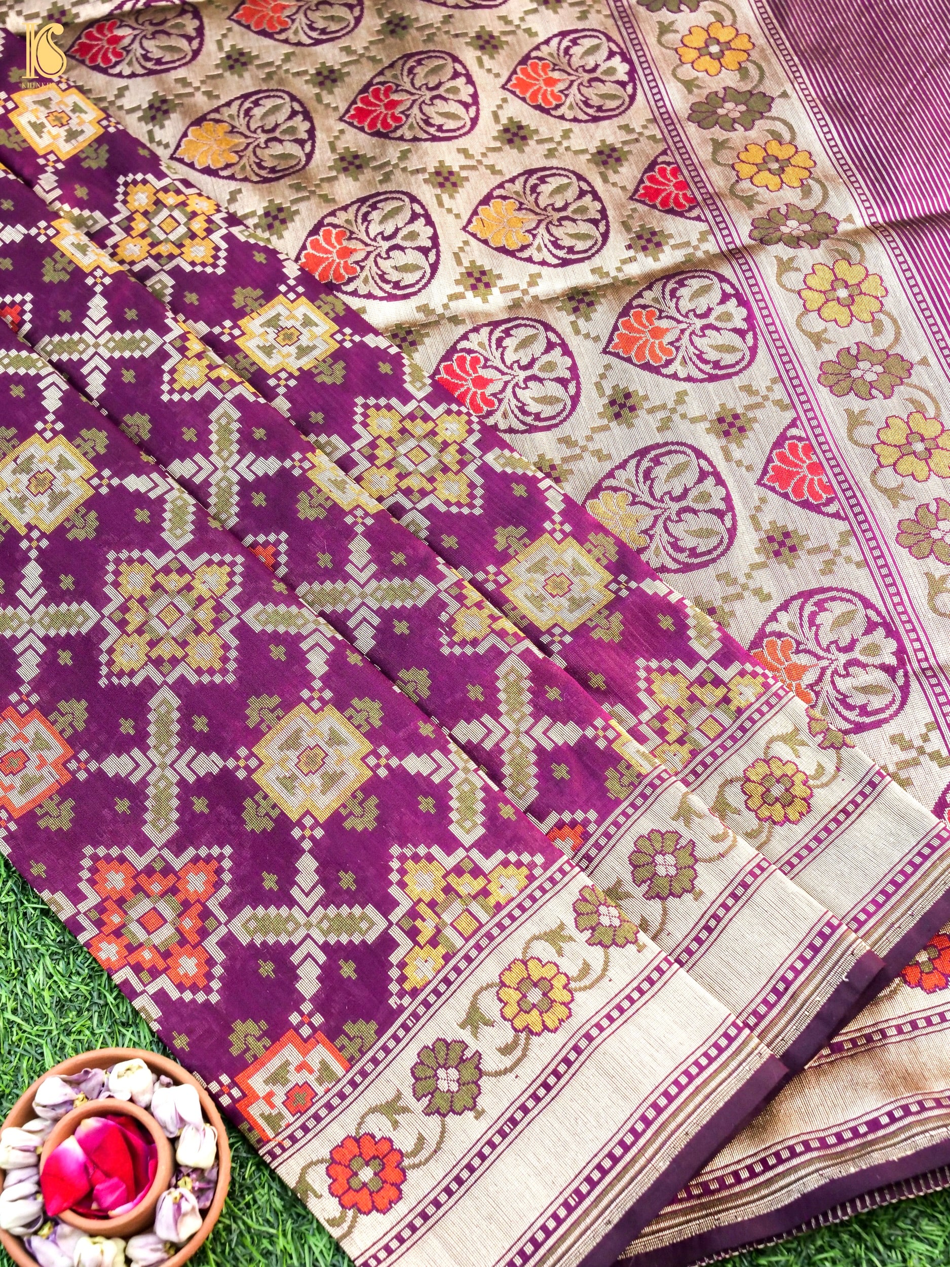 Handwoven Banarasi Katan Silk Patola Saree