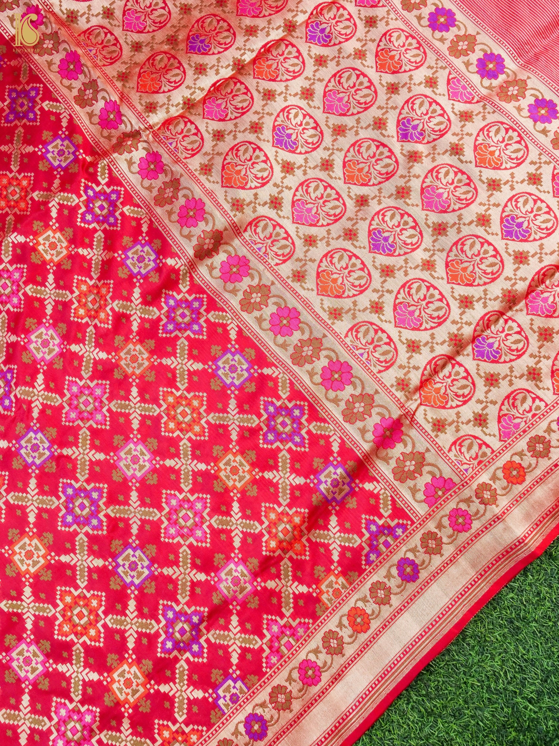 Handwoven Banarasi Katan Silk Patola Saree