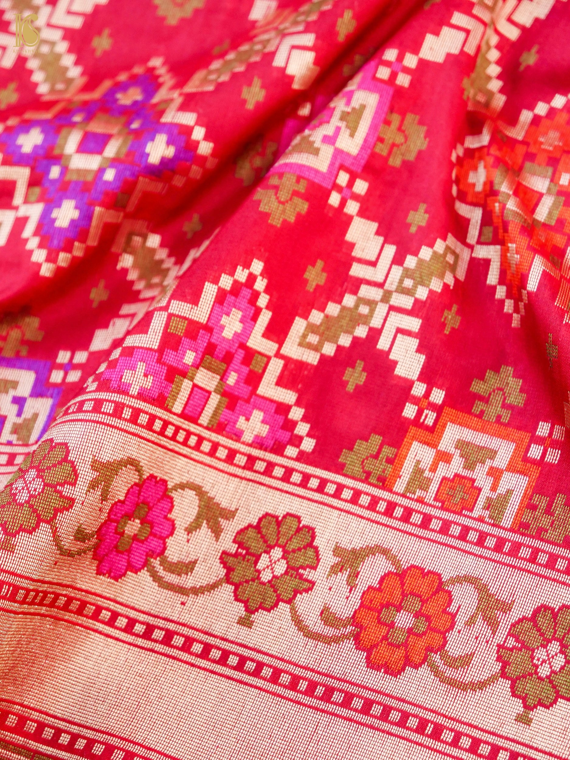 Handwoven Banarasi Katan Silk Patola Saree