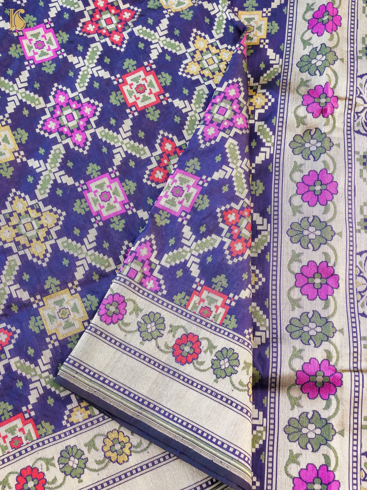 Handwoven Banarasi Katan Silk Patola Saree
