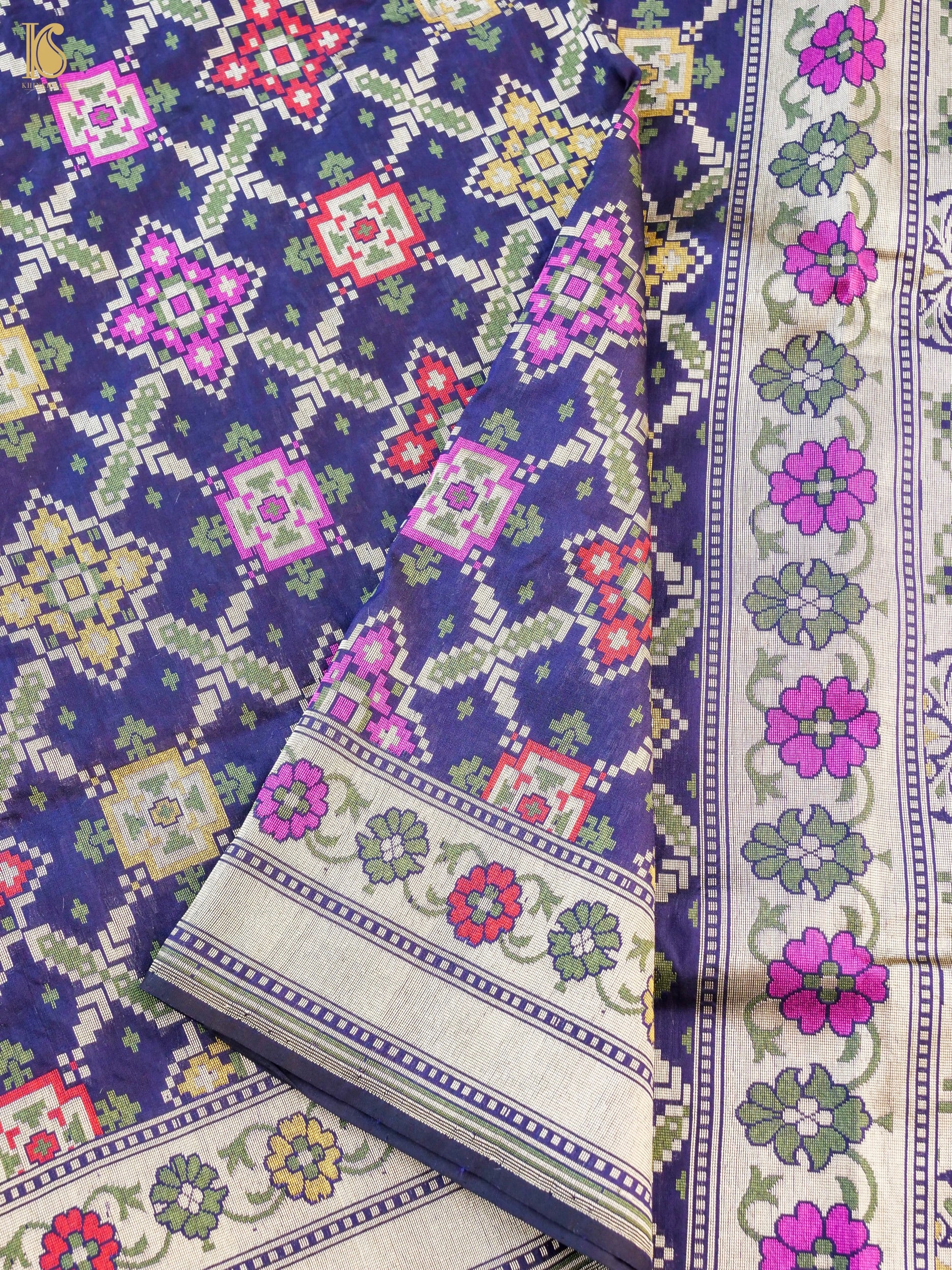Handwoven Banarasi Katan Silk Patola Saree