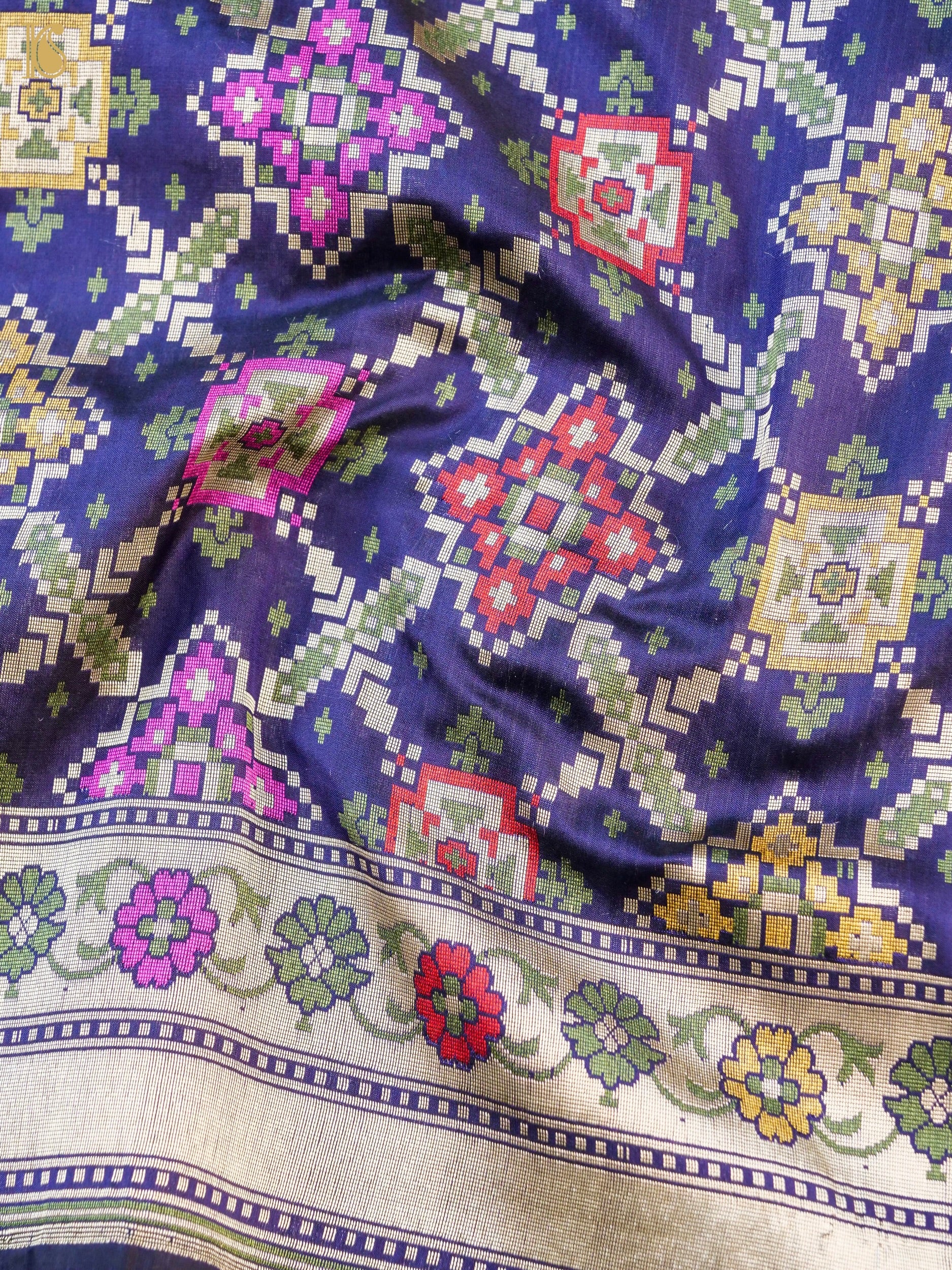 Handwoven Banarasi Katan Silk Patola Saree