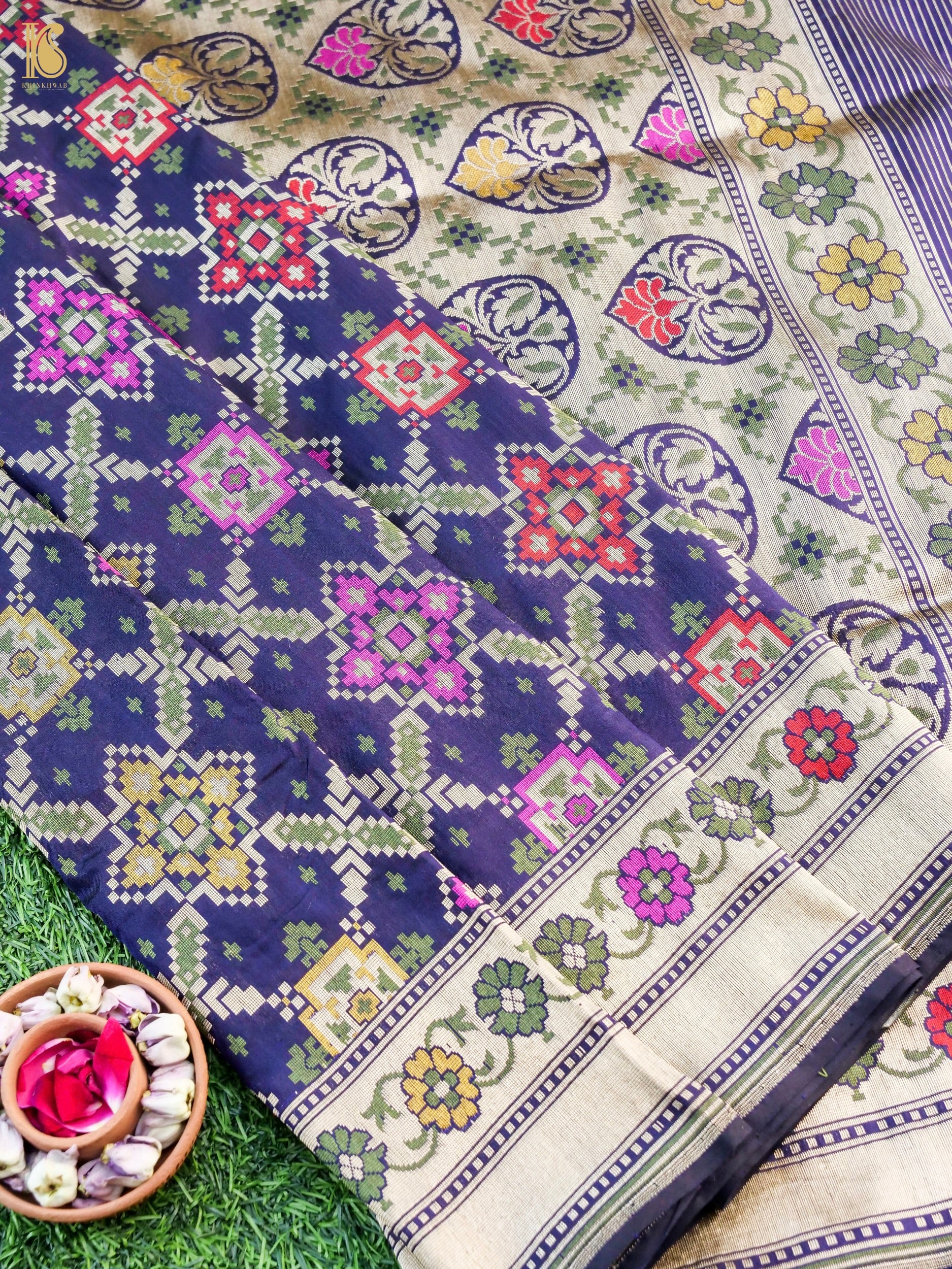 Handwoven Banarasi Katan Silk Patola Saree