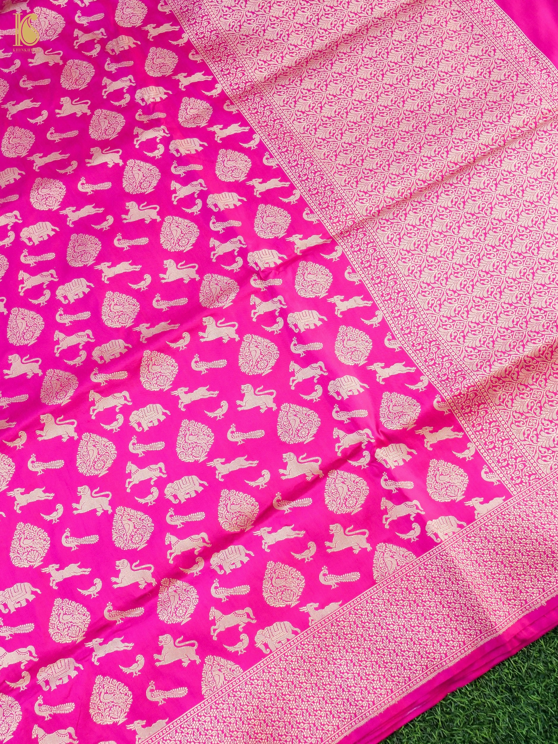 Handwoven Katan Silk Banarasi Shikargah Saree