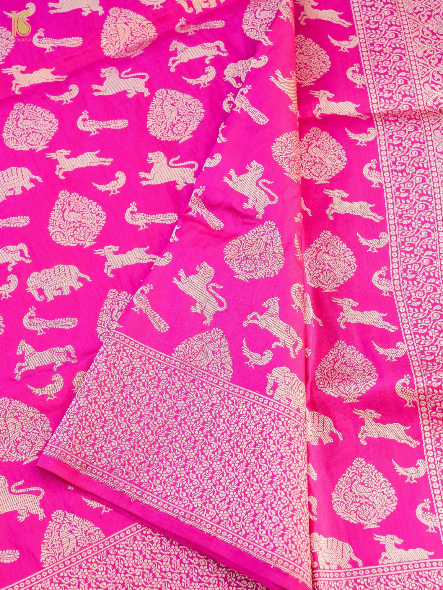 Handwoven Katan Silk Banarasi Shikargah Saree