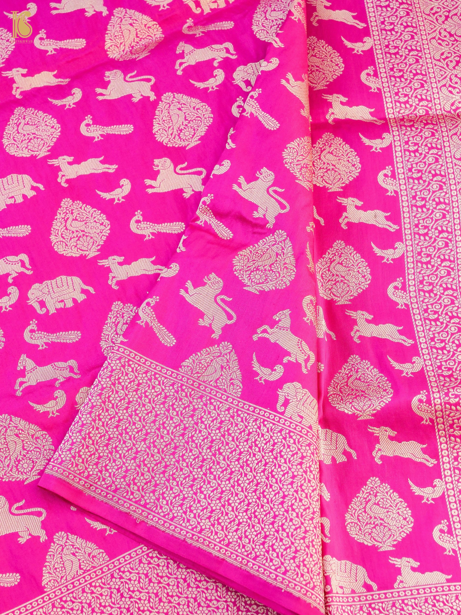 Handwoven Katan Silk Banarasi Shikargah Saree