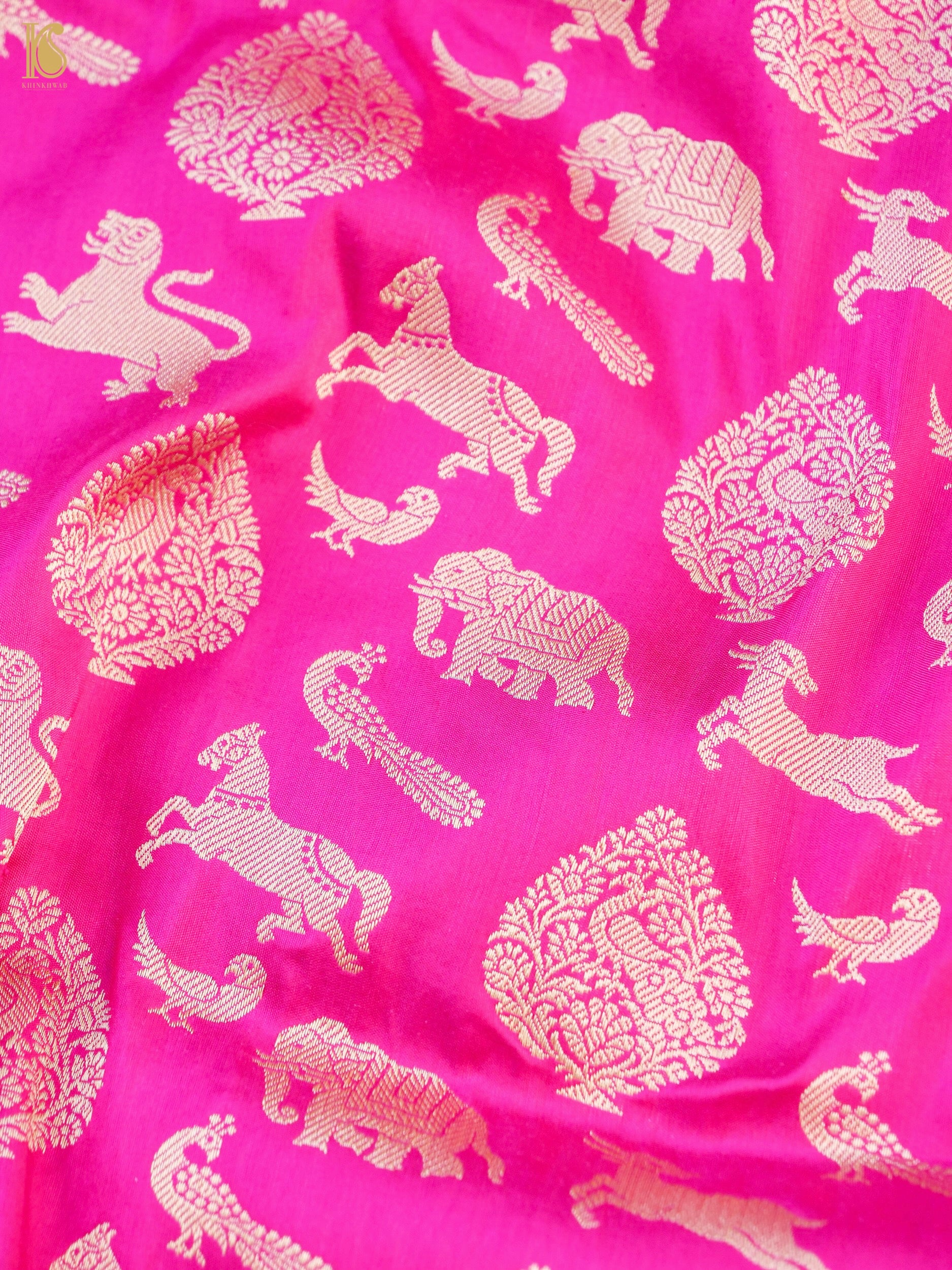 Handwoven Katan Silk Banarasi Shikargah Saree