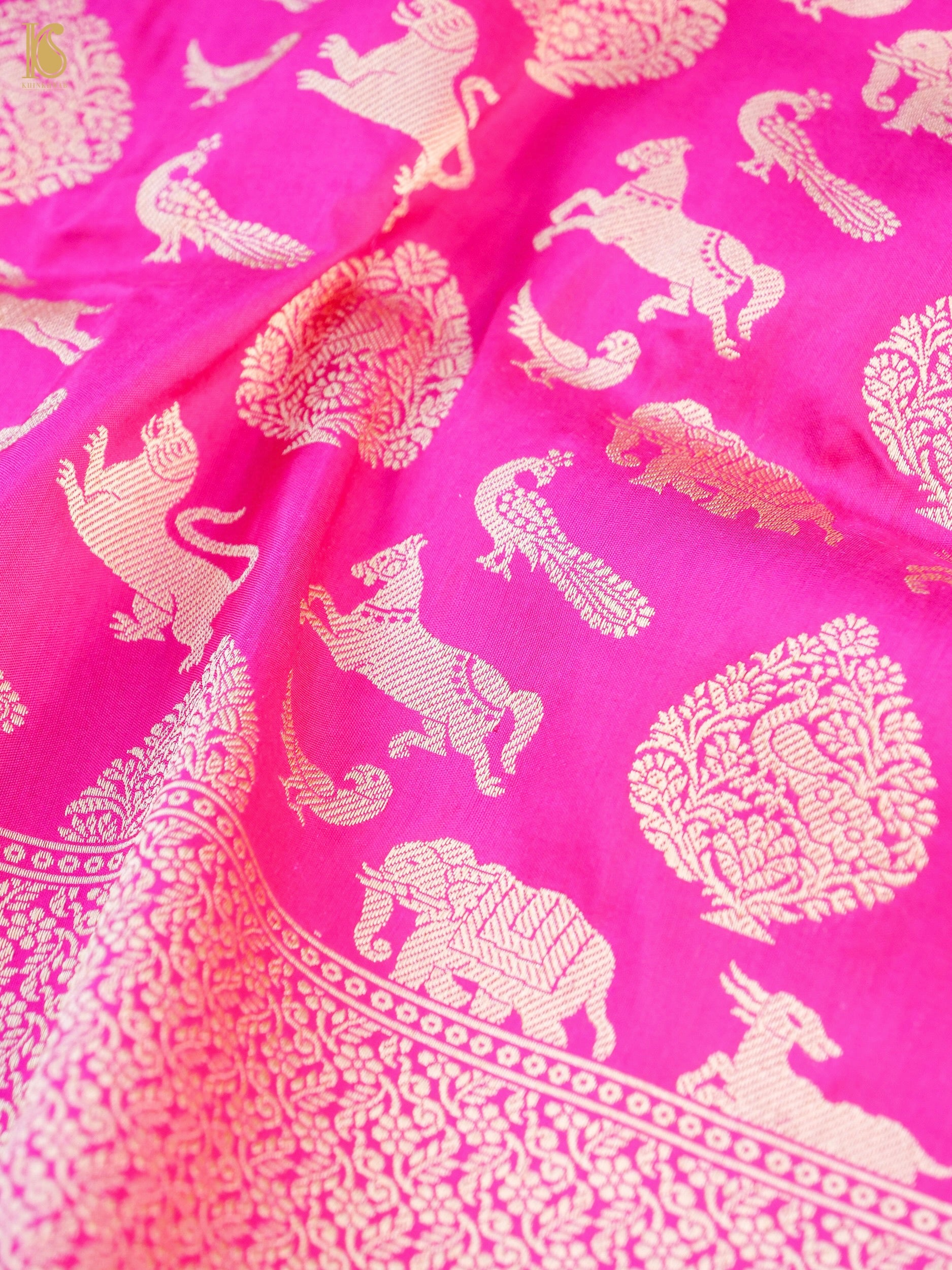 Handwoven Katan Silk Banarasi Shikargah Saree