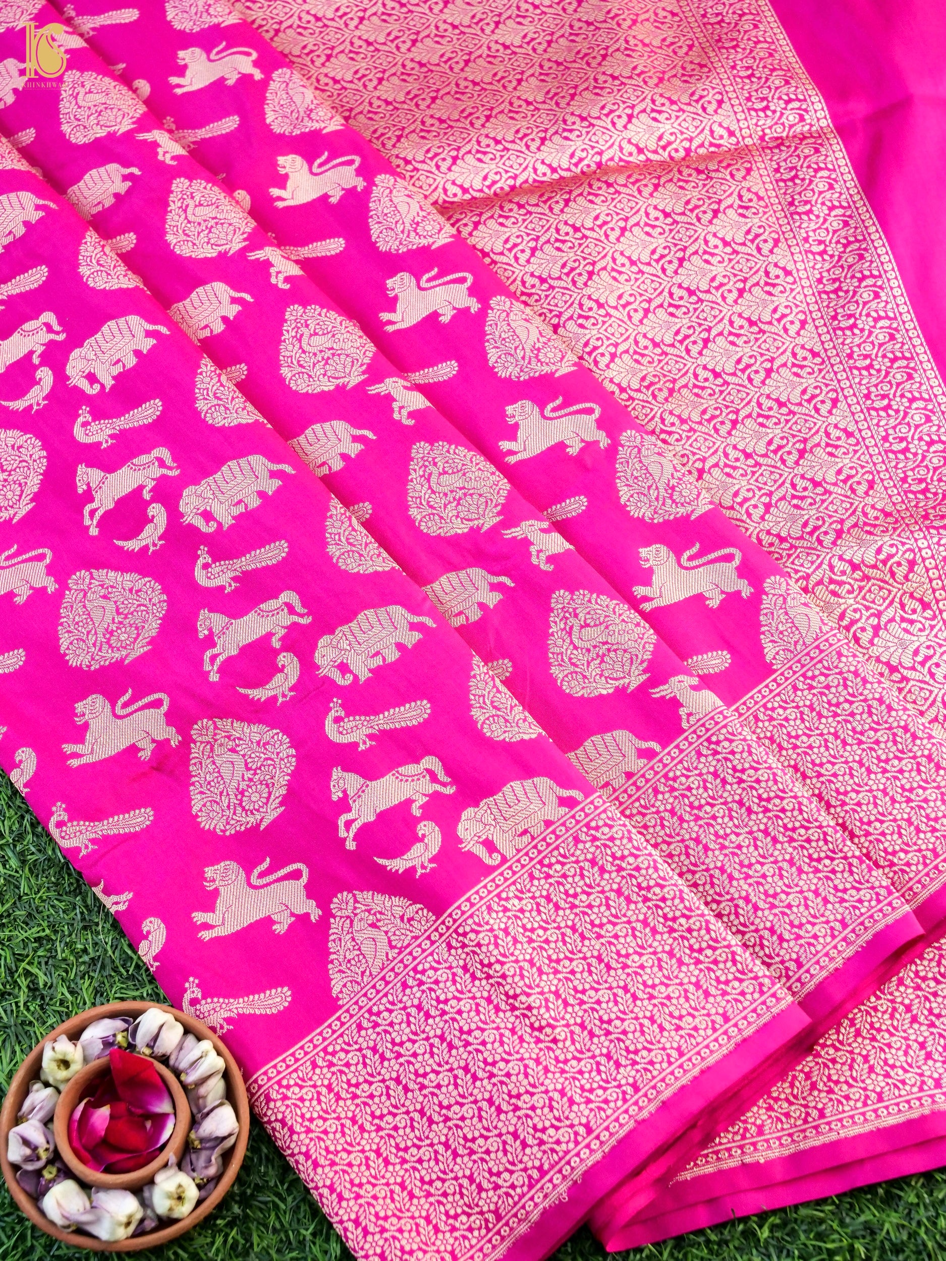 Handwoven Katan Silk Banarasi Shikargah Saree