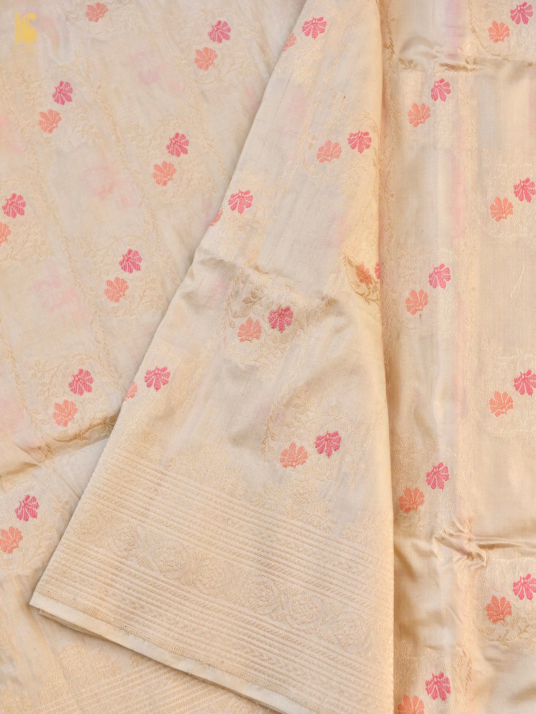 Handloom Banarasi Katan Silk Meenakari Saree