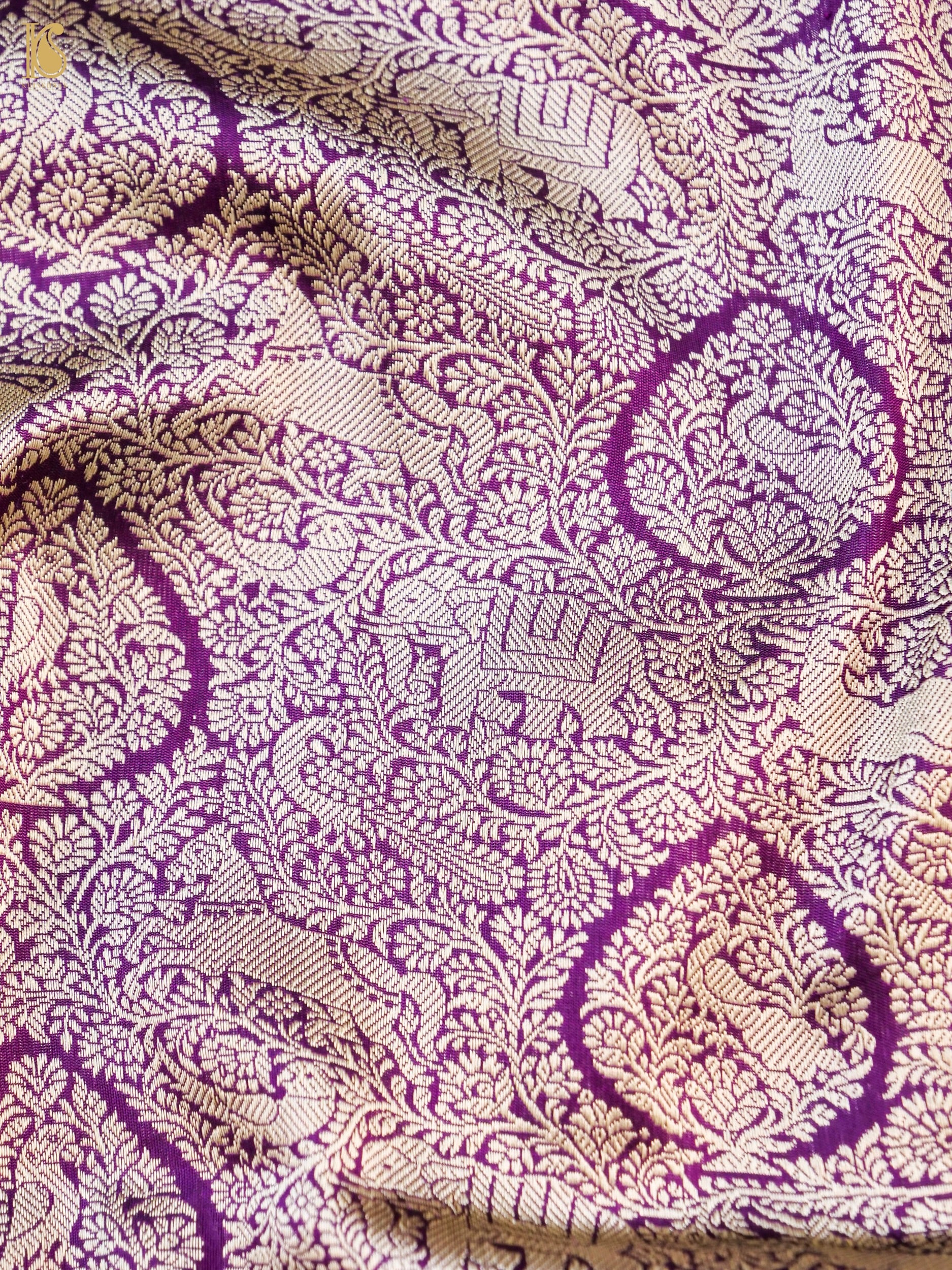 Handwoven Katan Silk Banarasi Shikargah Saree