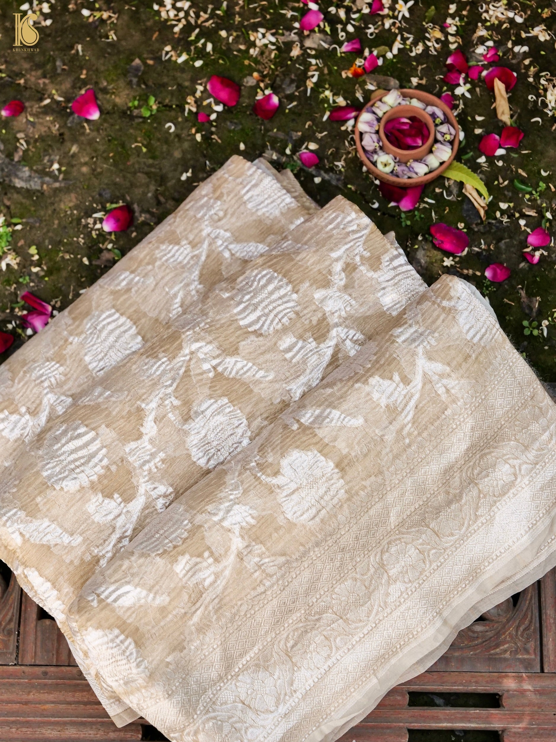 Banarasi Crush Tissue Silk Woven Saree