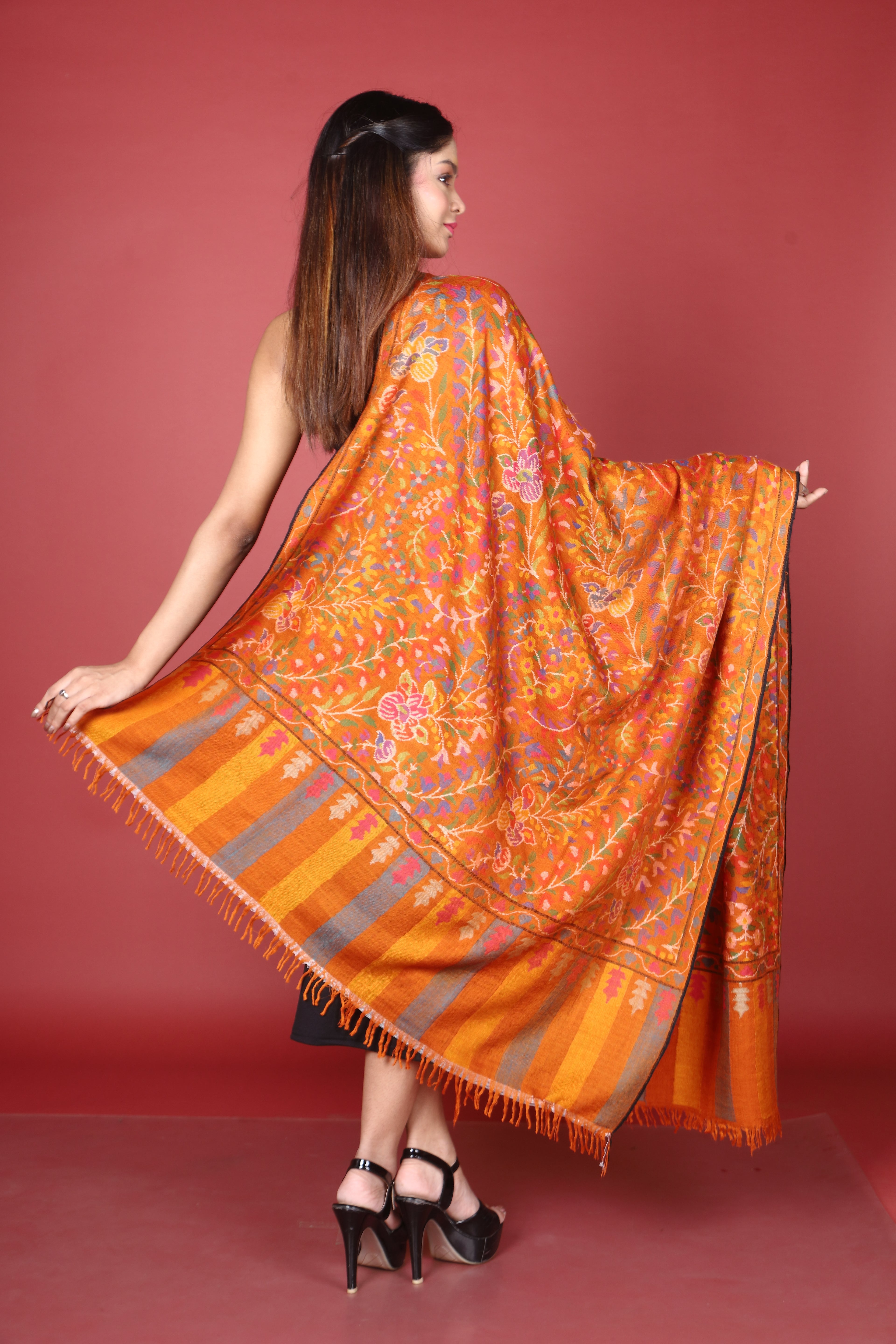 Pure Pashmina Handwoven Kani Kashmir Shawl