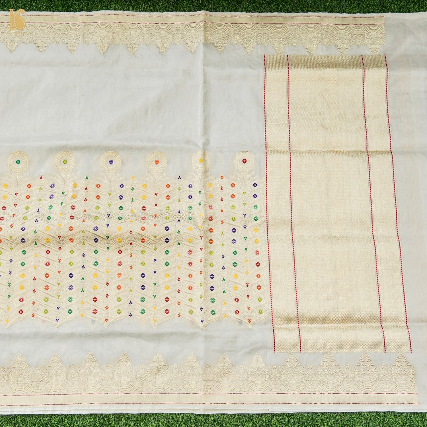 Pure Banarasi Kora by Tissue Saree