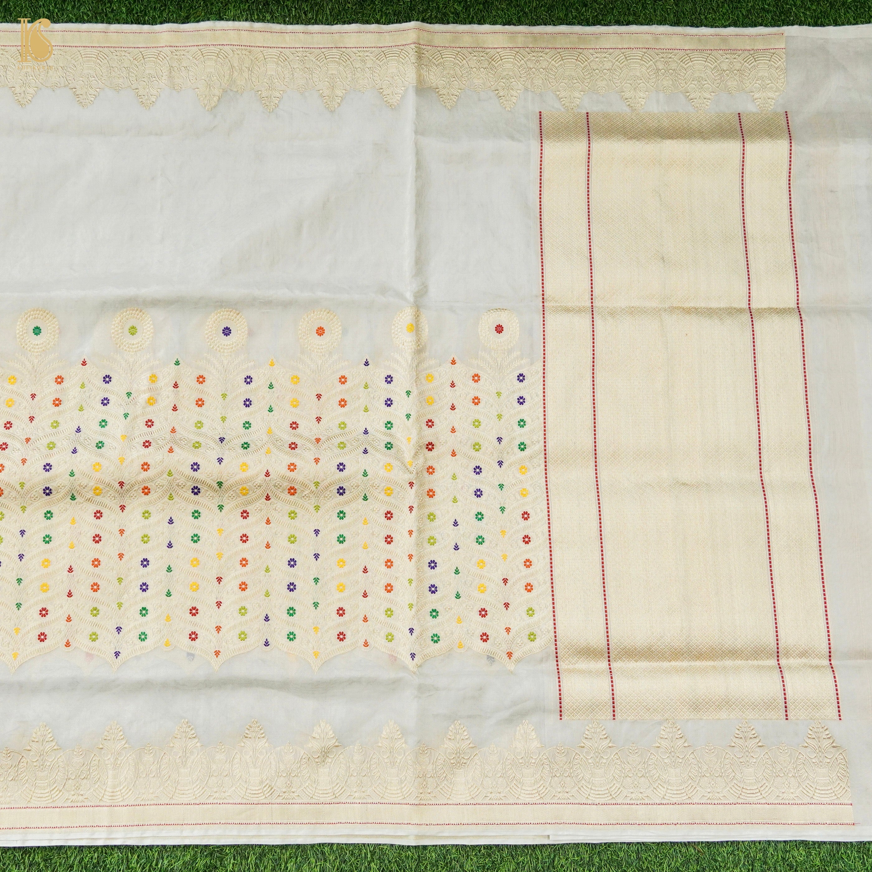 Pure Banarasi Kora by Tissue Saree
