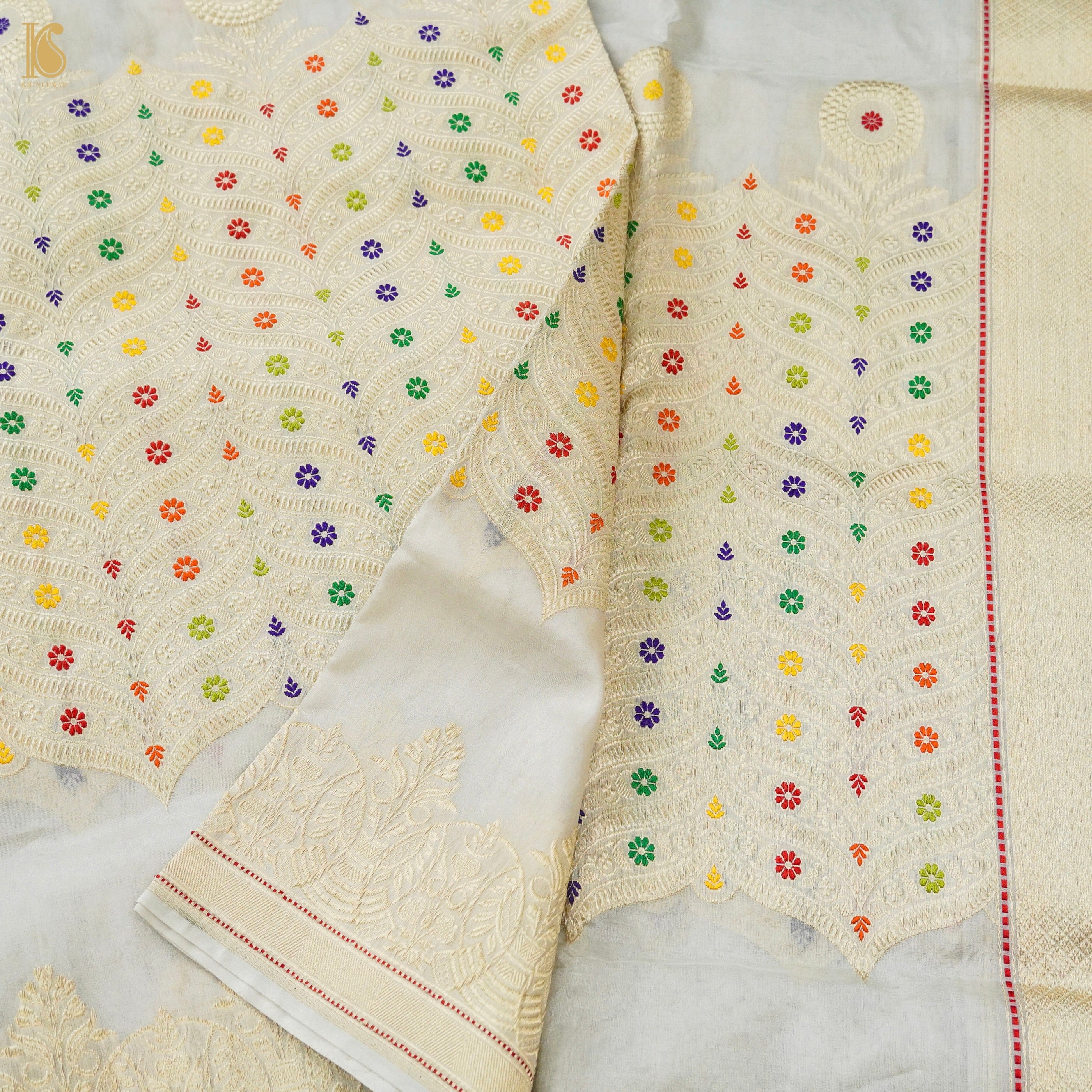 Pure Banarasi Kora by Tissue Saree